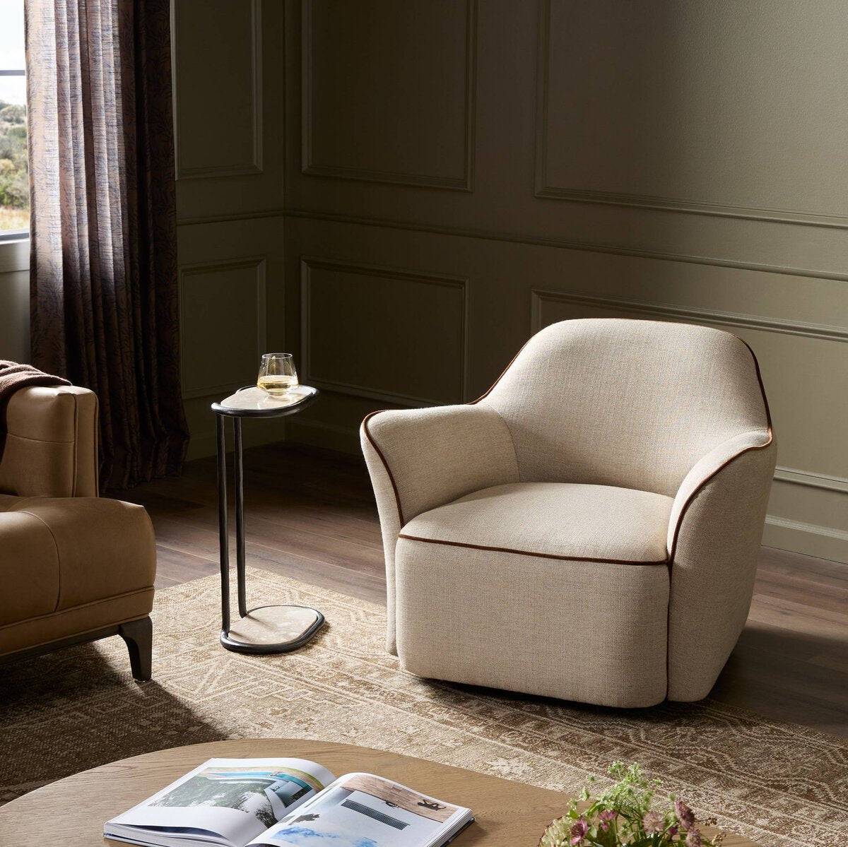 Four Hands Bethany Swivel Chair
