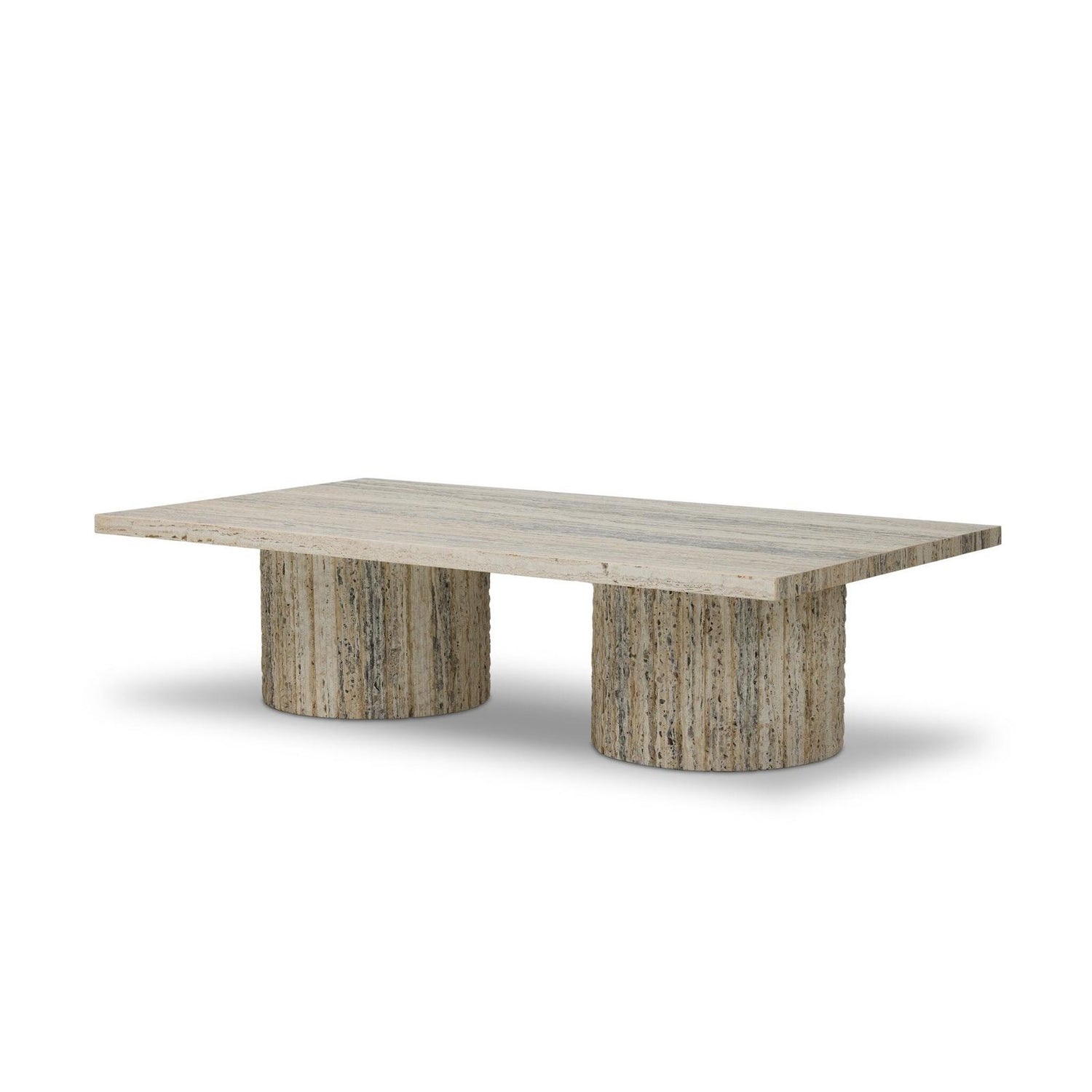 Angelo Coffee Table - White Travertine
