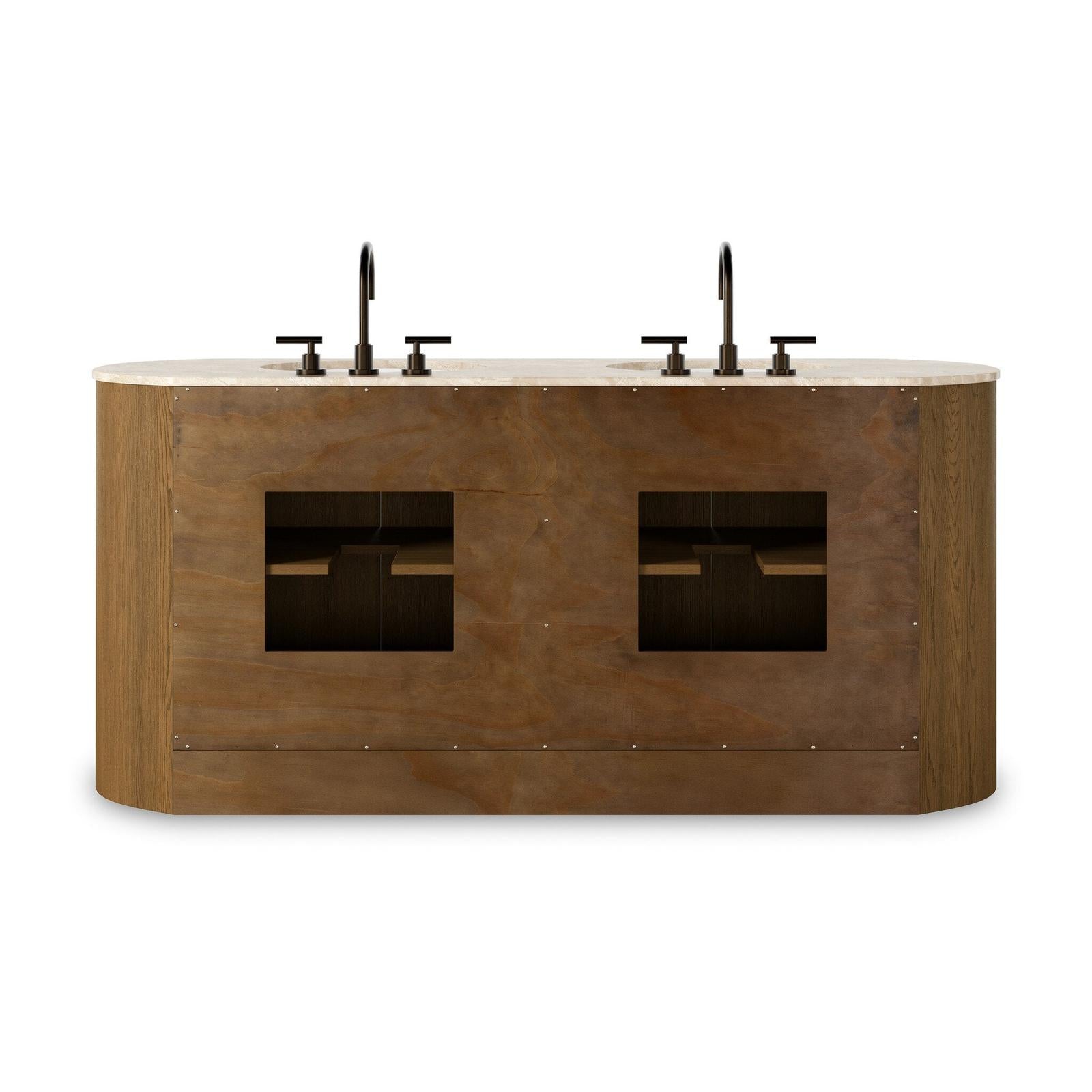 Four Hands Dean Washed Natural Veneer Double Vanity