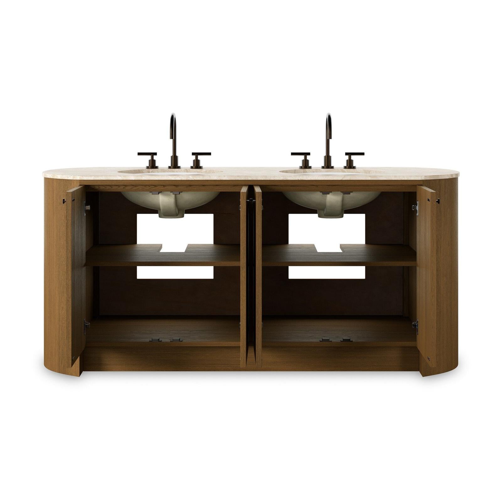 Four Hands Dean Washed Natural Veneer Double Vanity