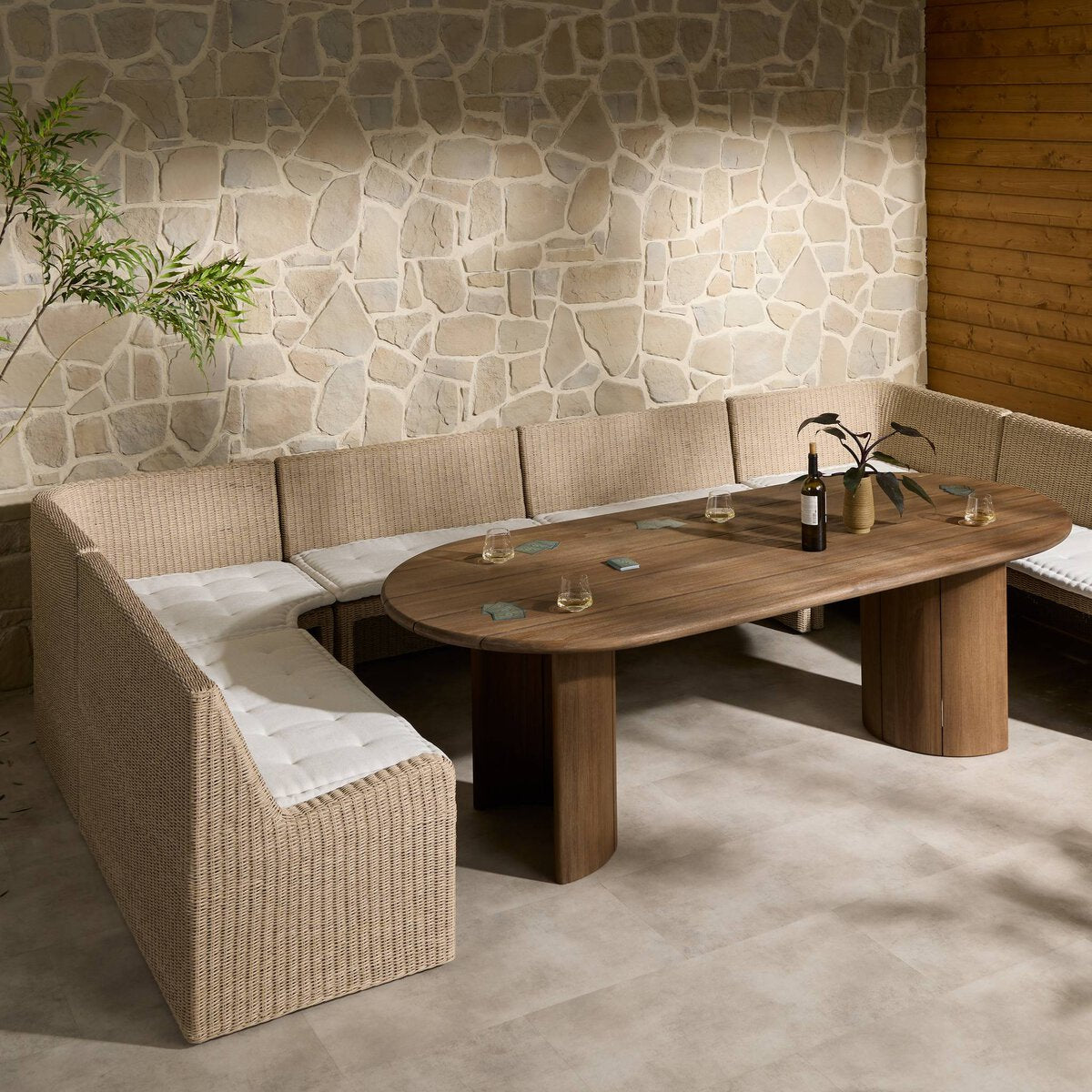 Four Hands Senna Outdoor Dining Chair And A Half
