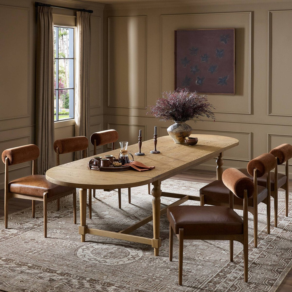 Four Hands Blinn Oval Leaf Extension Dining Table