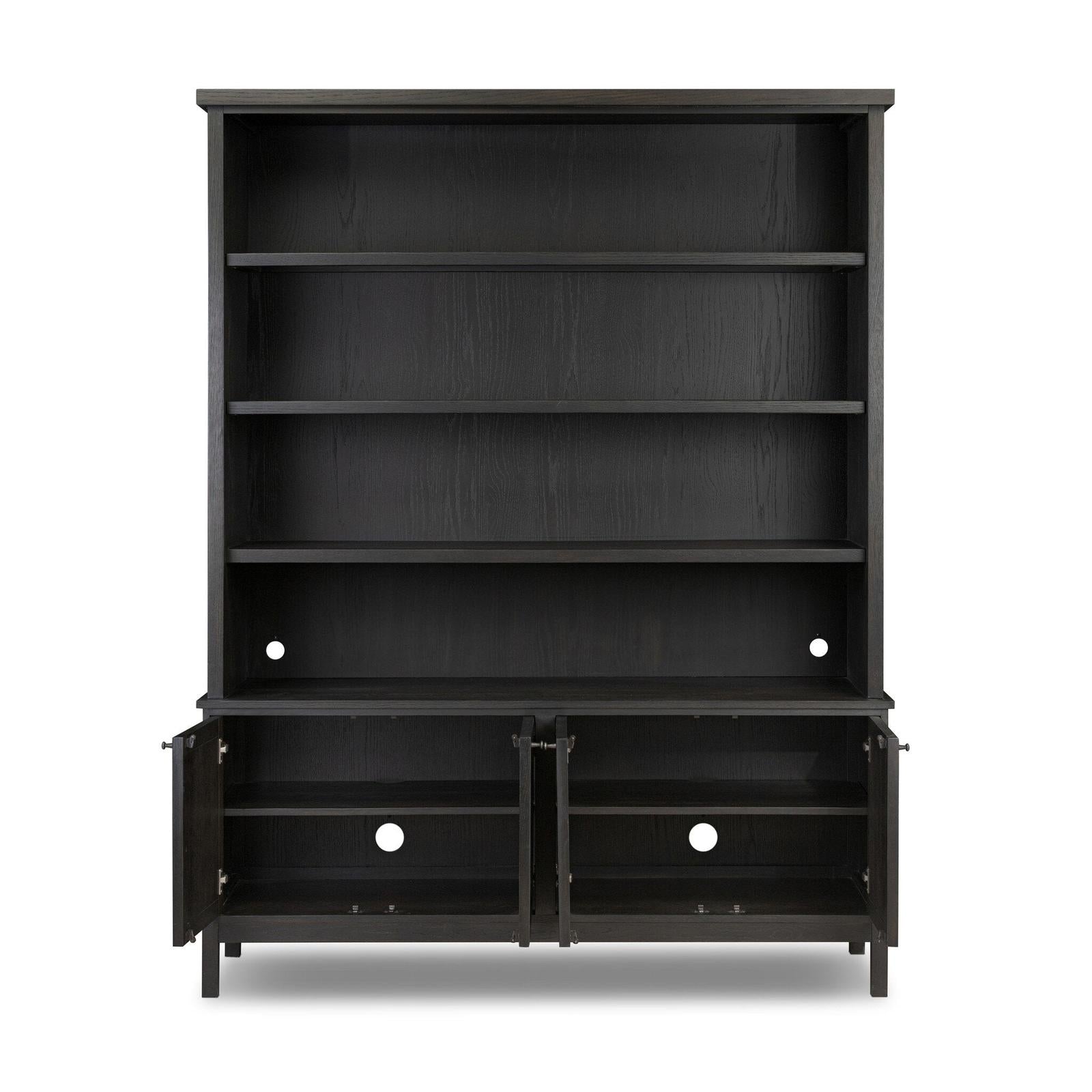 Alessio Bookcase - Smoked Black