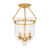 Hudson Valley Lighting Hampton 3 Light 10.25 inches Aged Brass Semi Flush Ceiling Light