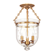 Hudson Valley Lighting Hampton 3 Light 10.25 inch Aged Brass Semi Flush Ceiling Light