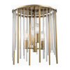 Hudson Valley Lighting Lewis 4 Light 13 inch Aged Brass Semi Flush Ceiling Light