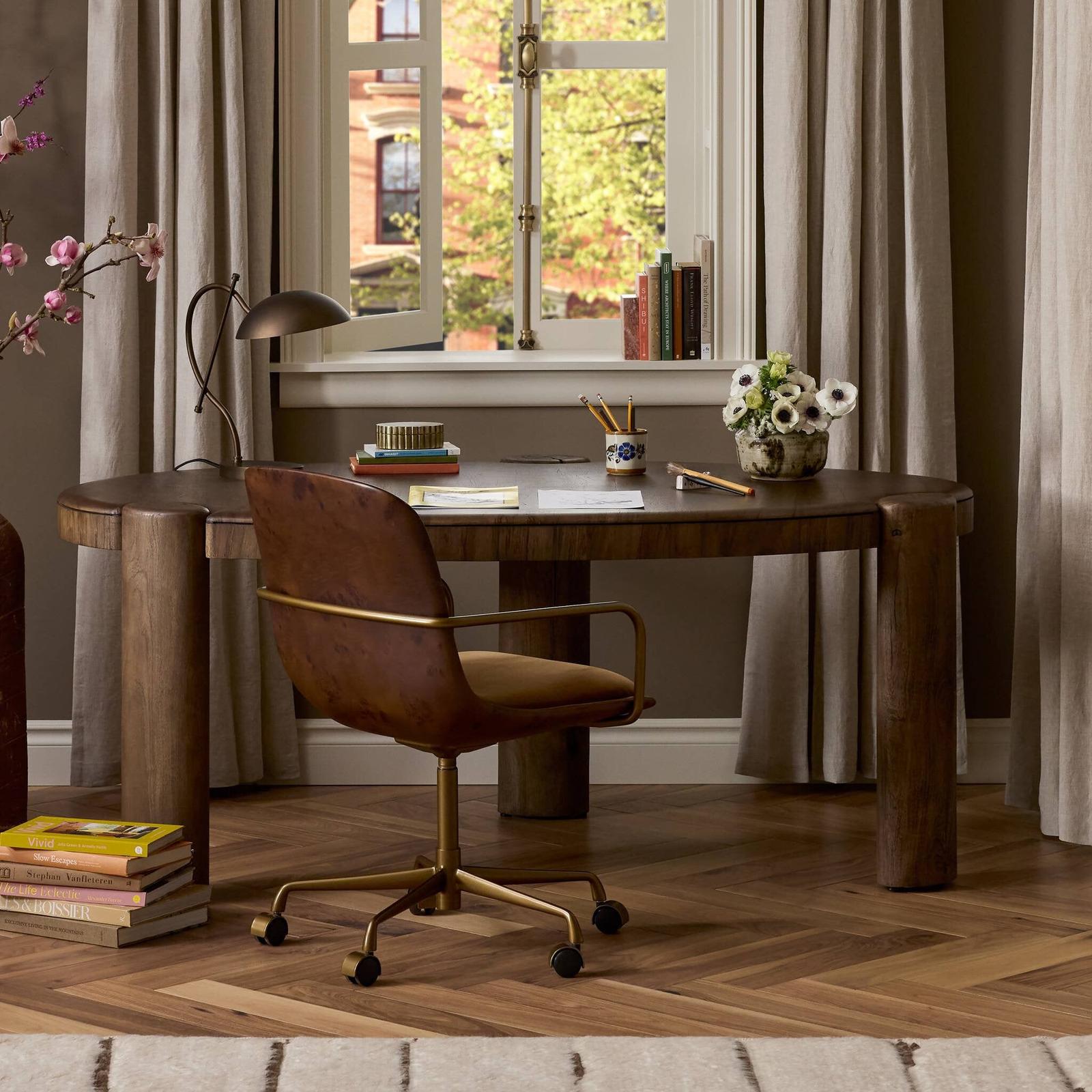 Kendra Desk Chair - Surrey Ochre