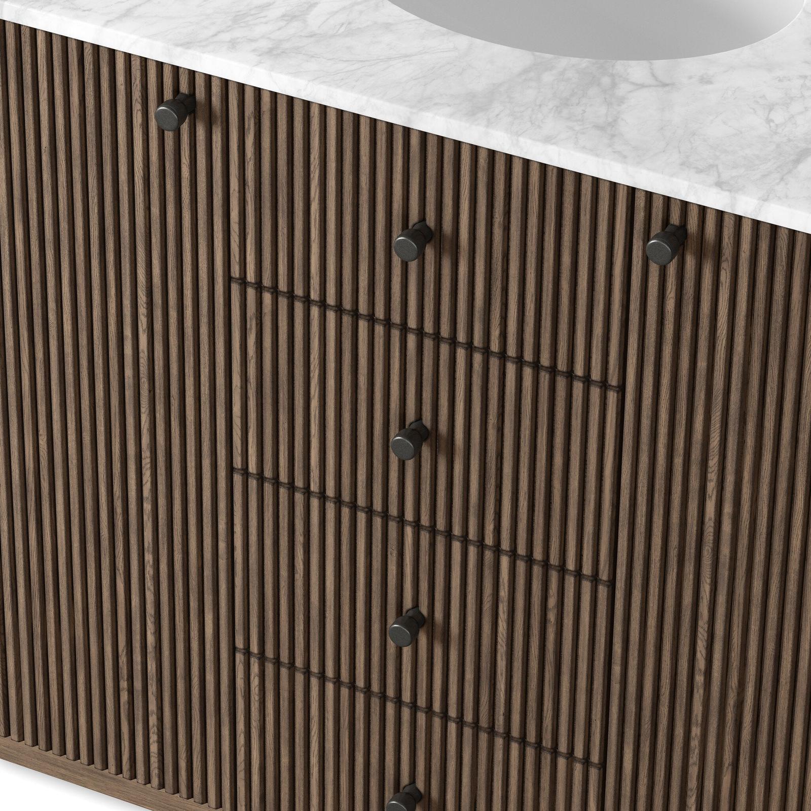 Four Hands Malden Satin Espresso Oak Veneer Single Wide Vanity