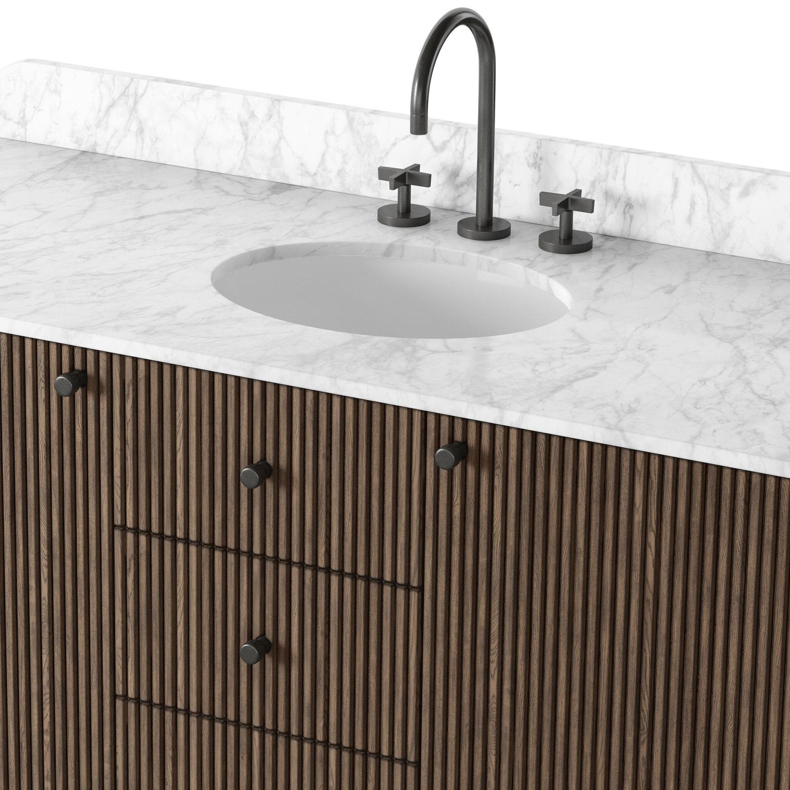 Four Hands Malden Satin Espresso Oak Veneer Single Wide Vanity