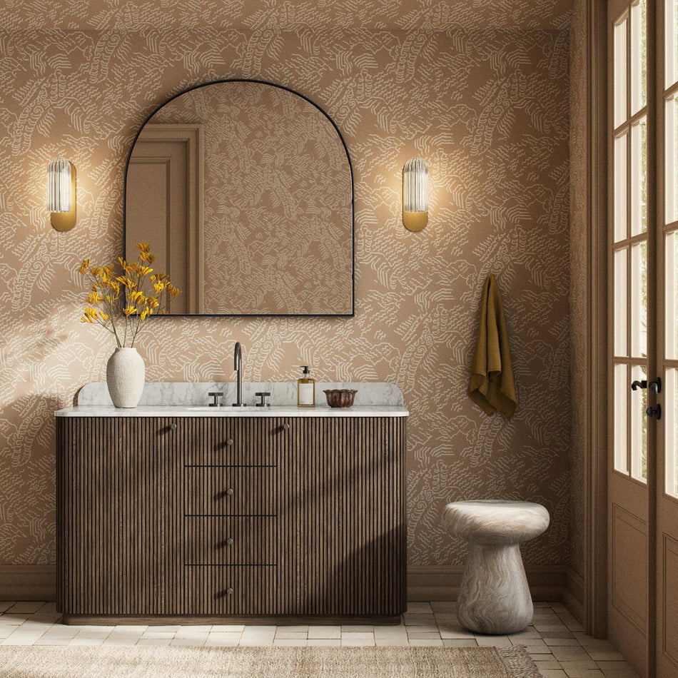 Four Hands Malden Satin Espresso Oak Veneer Single Wide Vanity