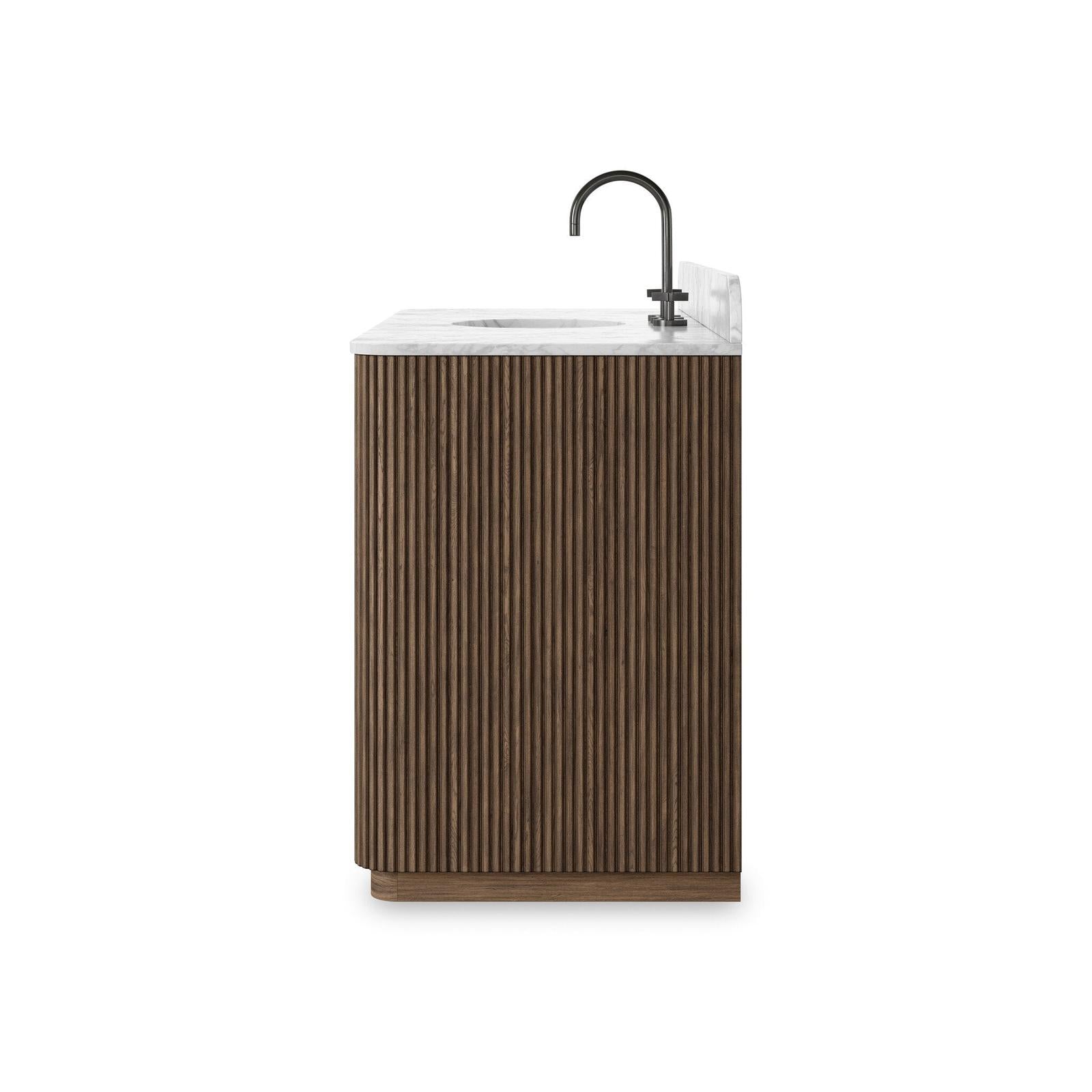 Four Hands Malden Satin Espresso Oak Veneer Single Wide Vanity