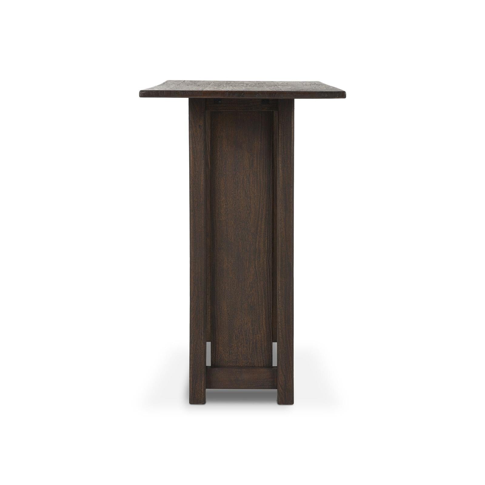 Canton Bar Table - Dark Brown Acacia