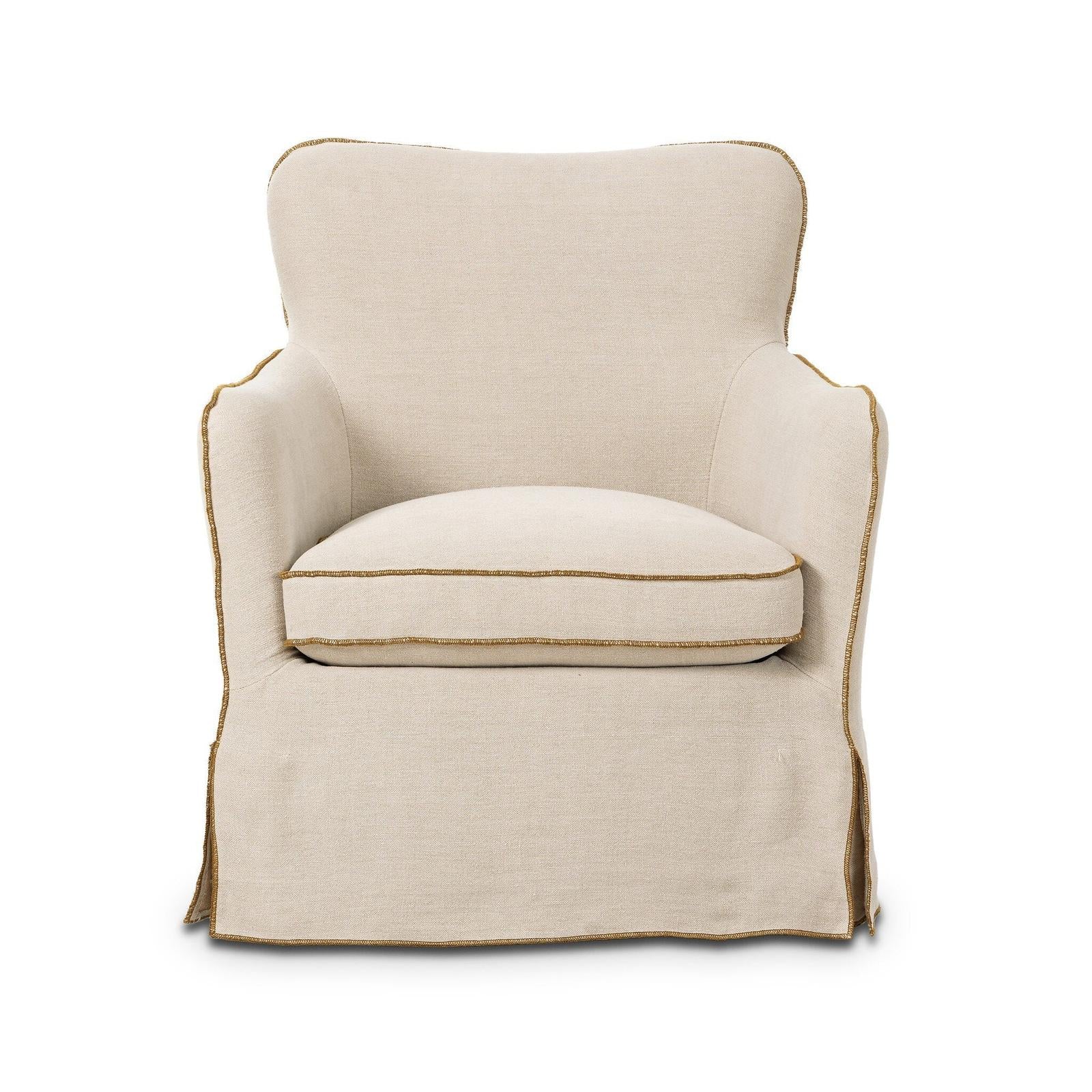 Devon Slipcover Swivel Chair