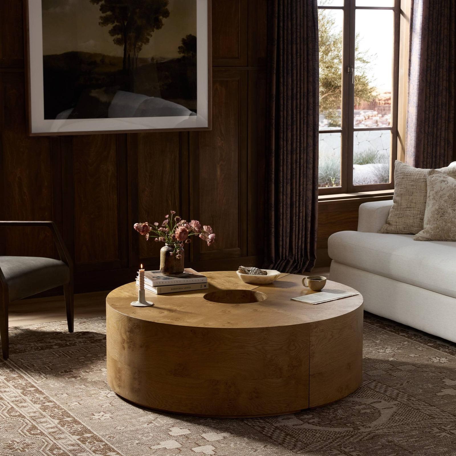 Rue Coffee Table - Barley Medium Burl Oak