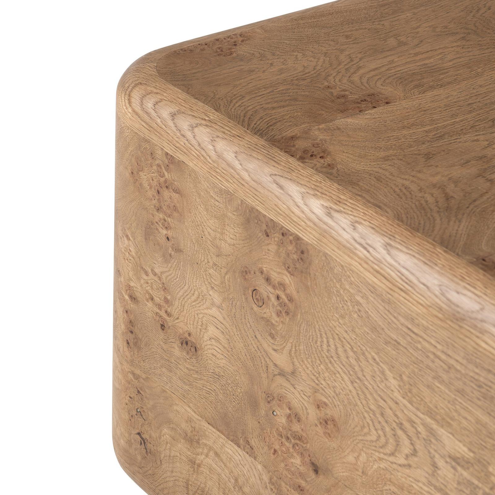 Talessi Square Coffee Table - Wheat Medium Burl Oak