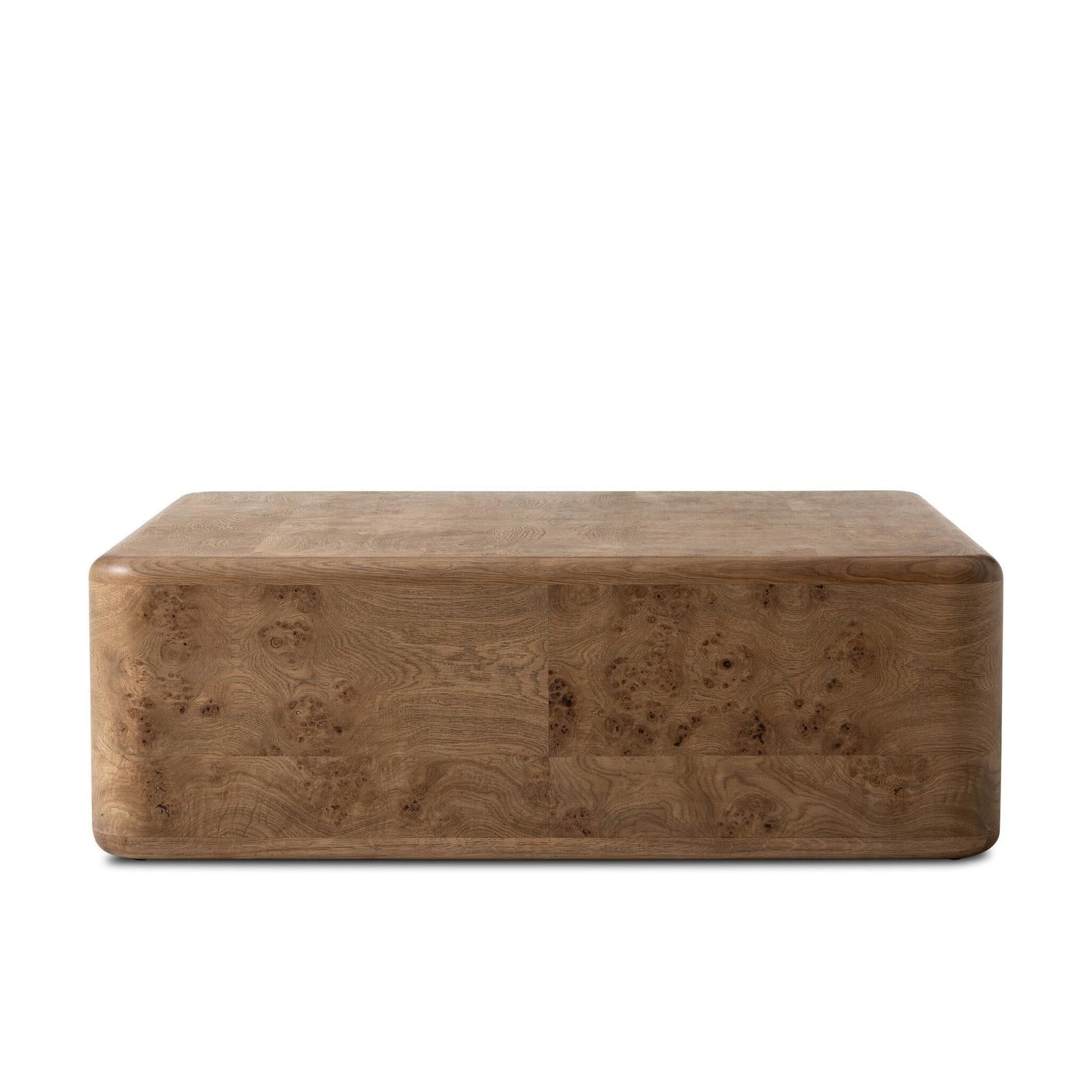 Talessi Square Coffee Table - Wheat Medium Burl Oak