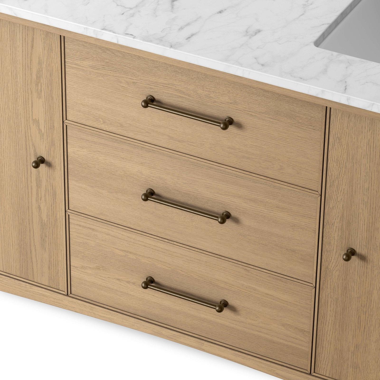 Four Hands Porter Satin Light Wash Oak Veneer Double Vanity