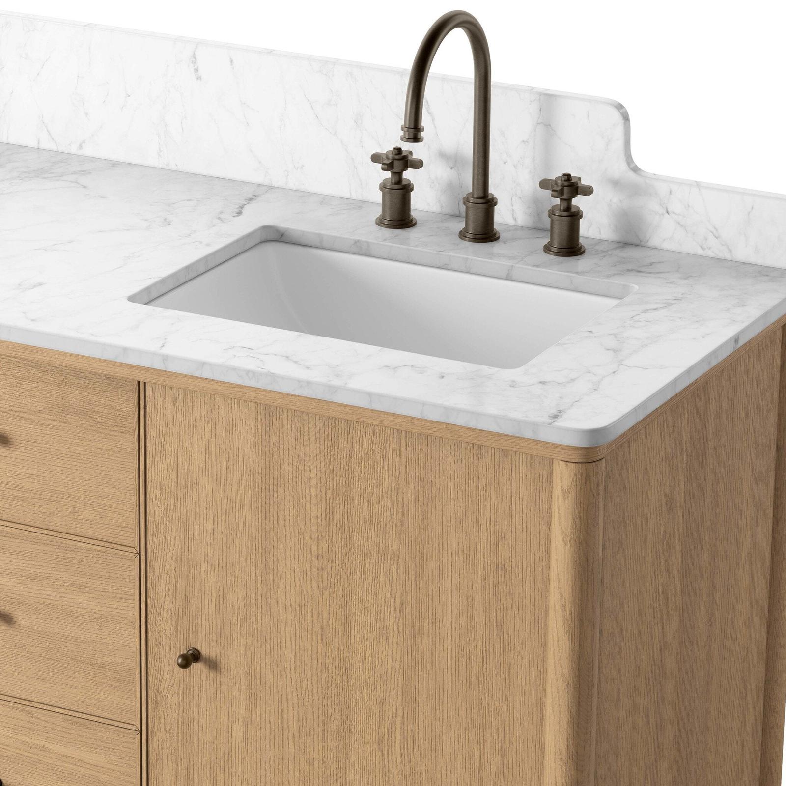 Four Hands Porter Satin Light Wash Oak Veneer Double Vanity