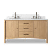 Four Hands Porter Satin Light Wash Oak Veneer Double Vanity