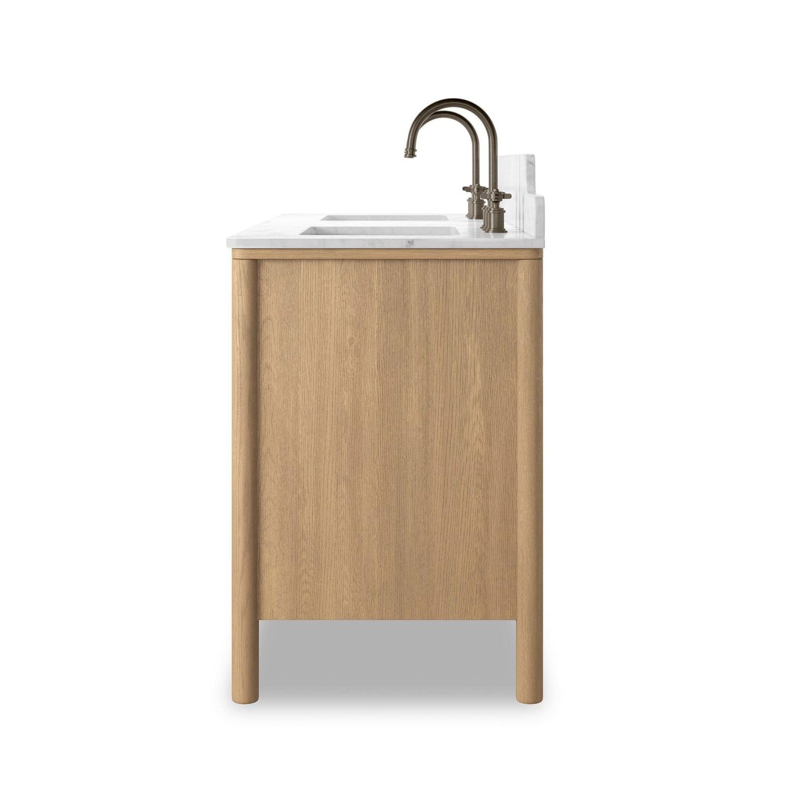 Four Hands Porter Satin Light Wash Oak Veneer Double Vanity