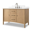 Four Hands Porter Satin Light Wash Oak Veneer Single Wide Vanity