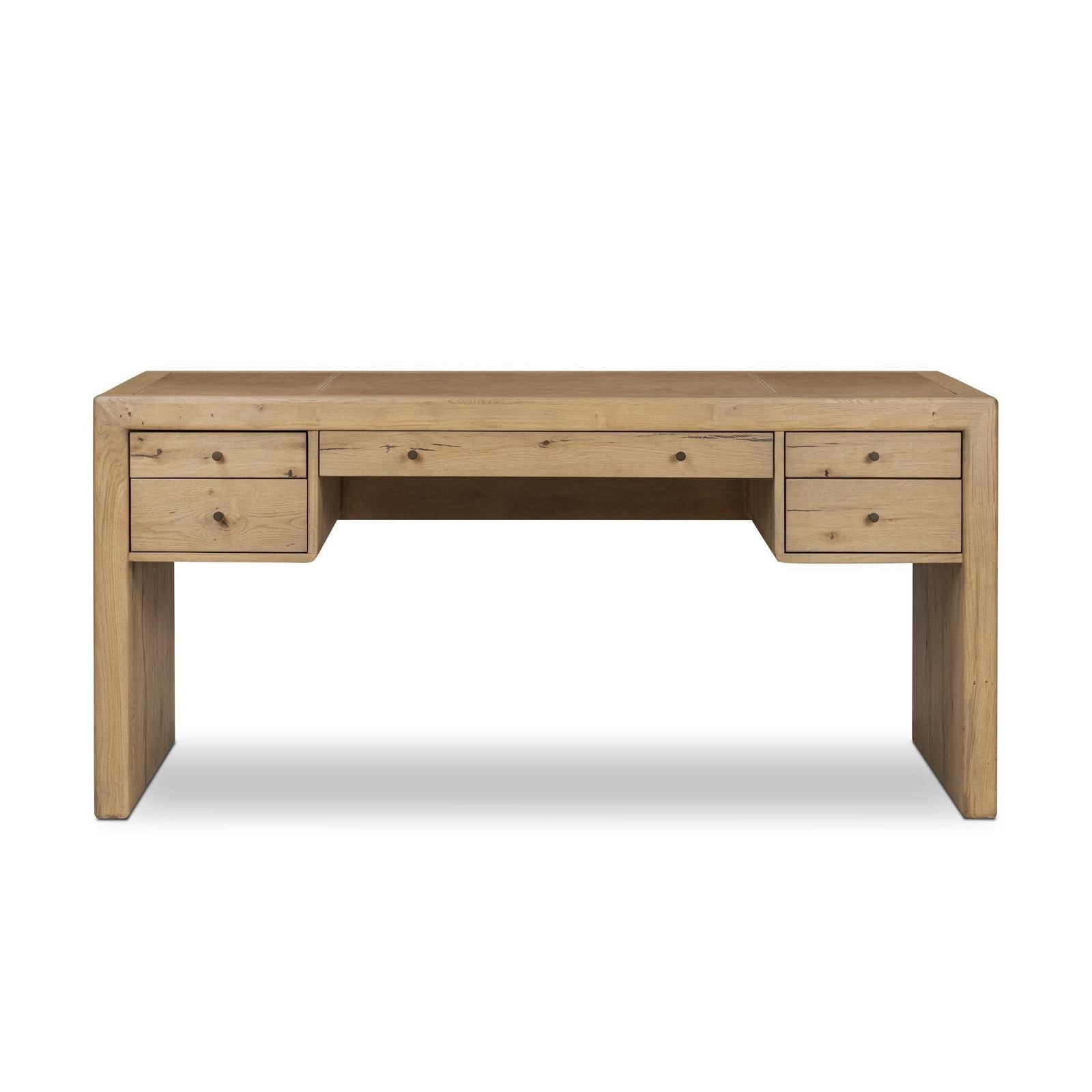 Nico Desk - Aged Natural Oak Veneer