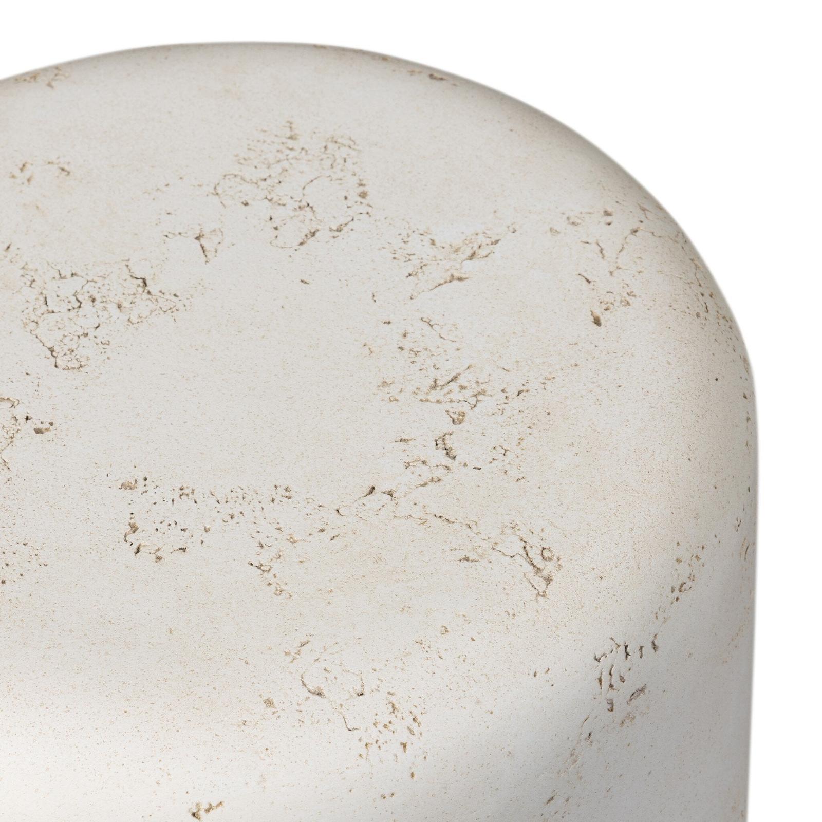 Arati Pedestal - Aged White Concrete