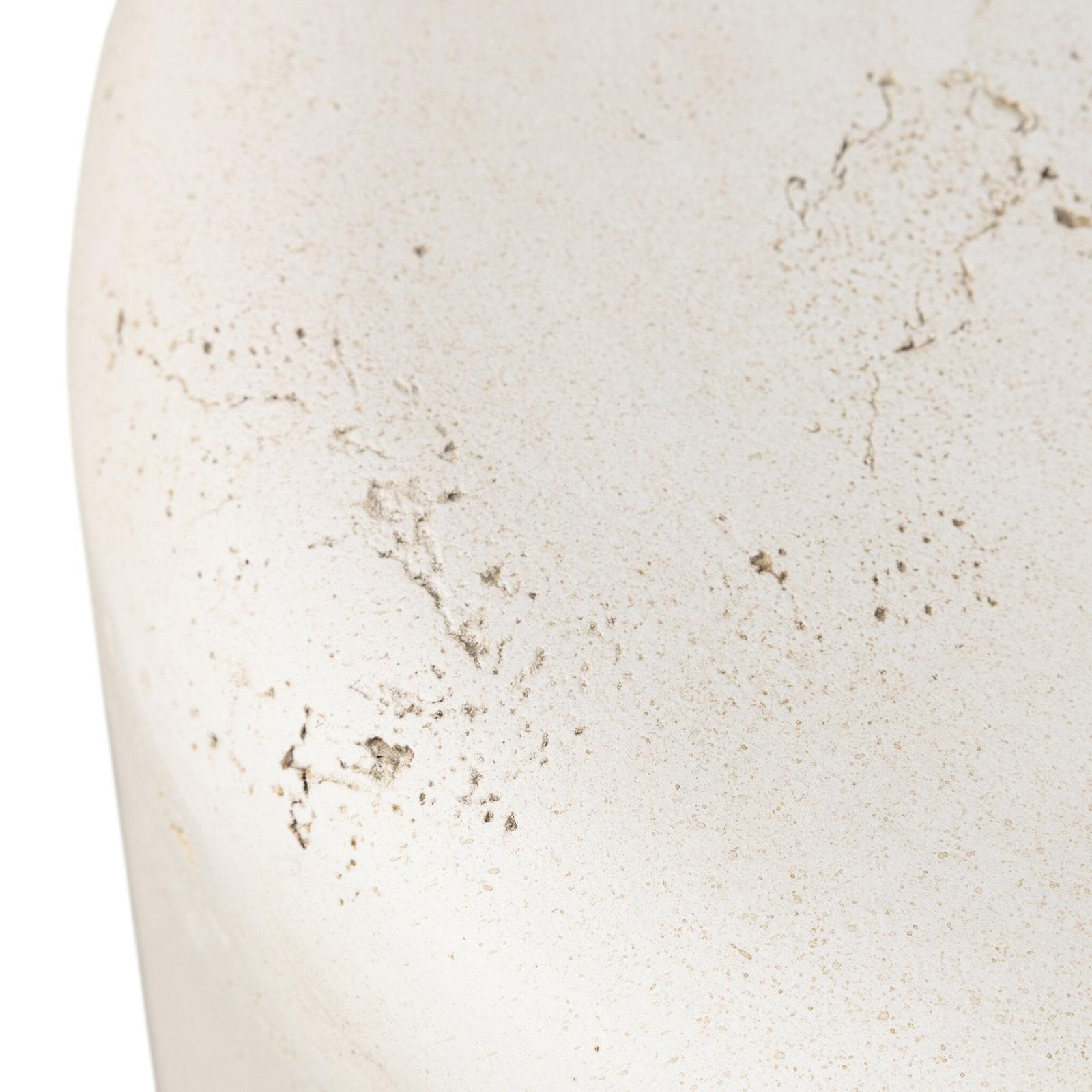 Arati Pedestal - Aged White Concrete