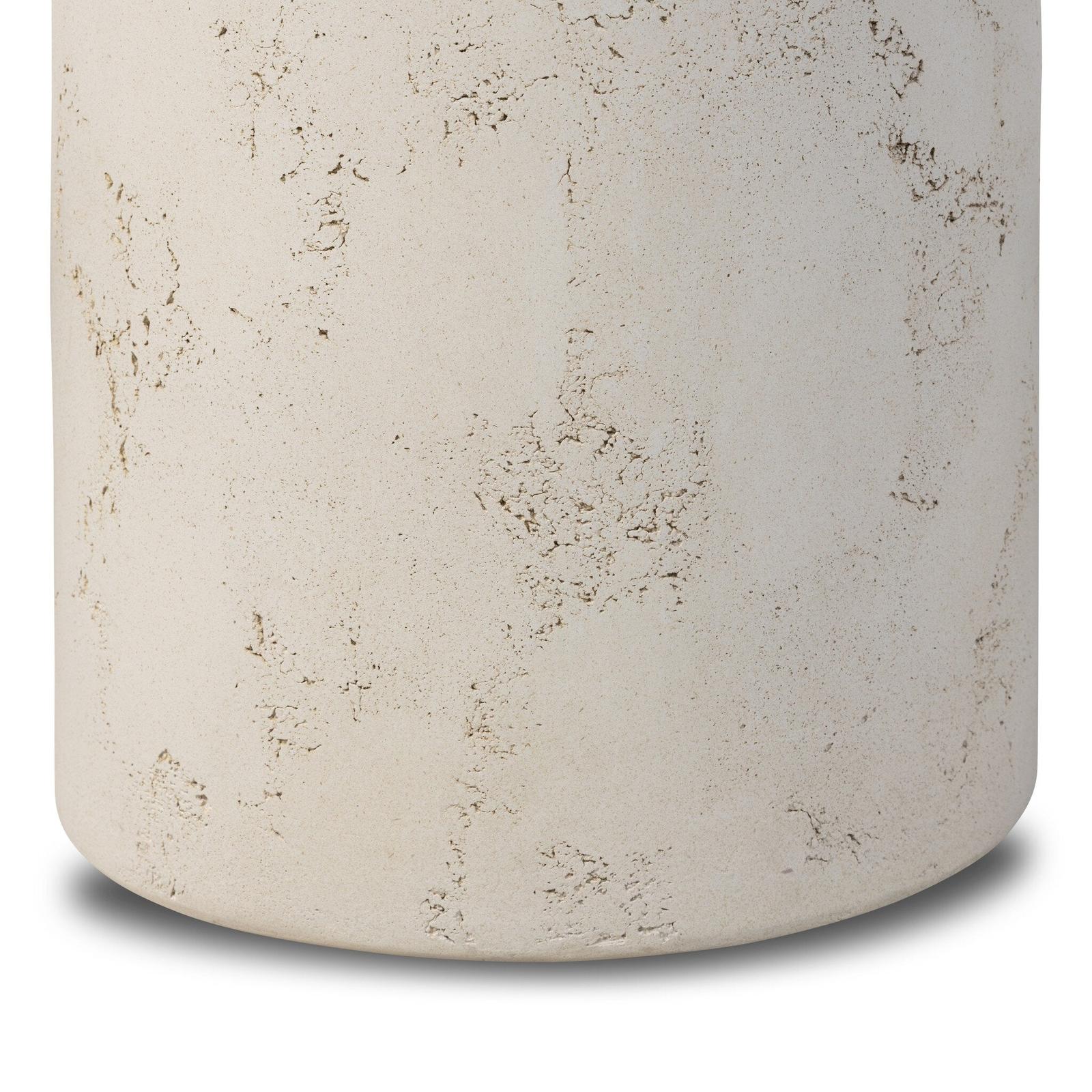 Arati Pedestal - Aged White Concrete