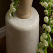 Arati Pedestal - Aged White Concrete