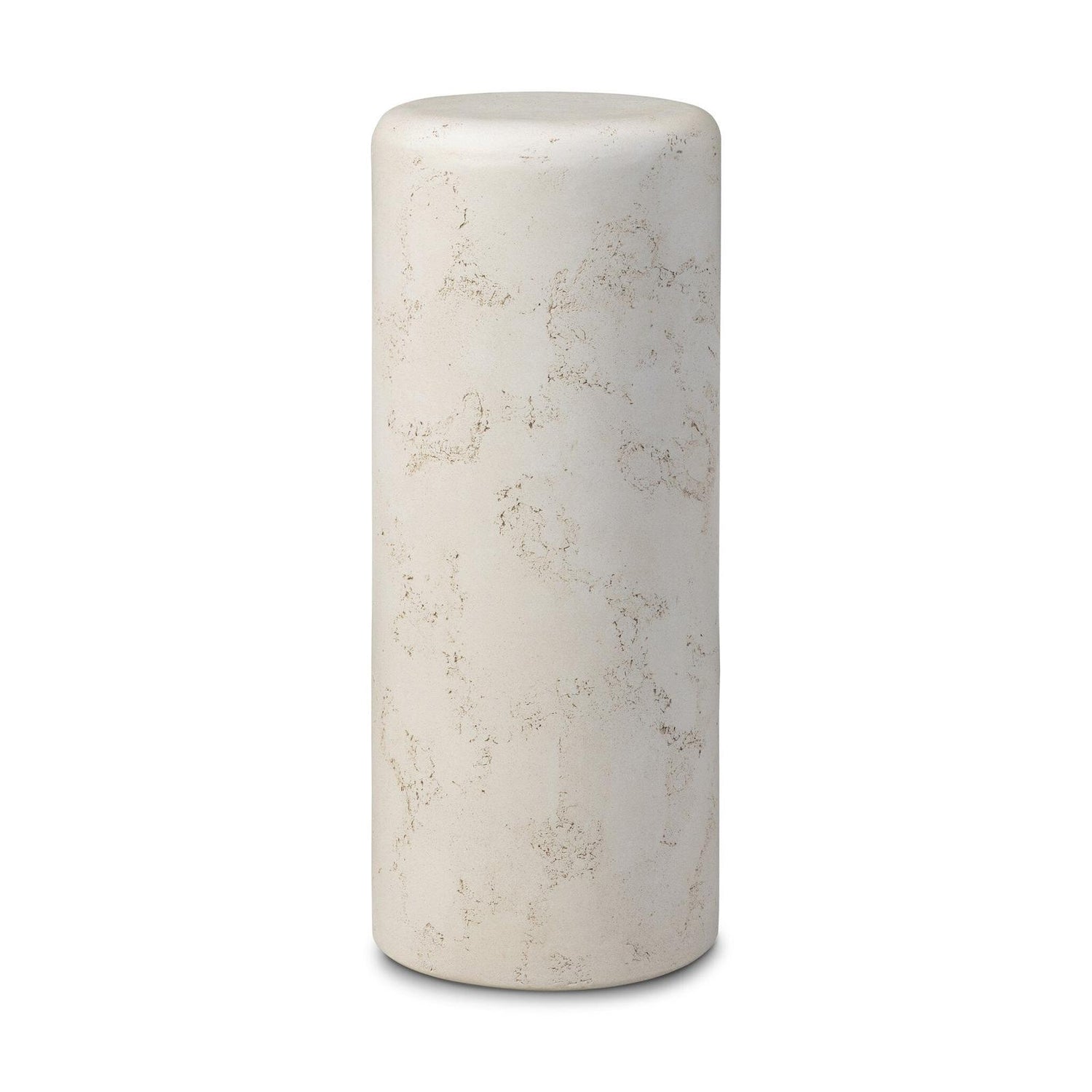 Arati Pedestal - Aged White Concrete