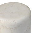 Arati Pedestal - Aged White Concrete