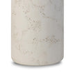 Arati Pedestal - Aged White Concrete
