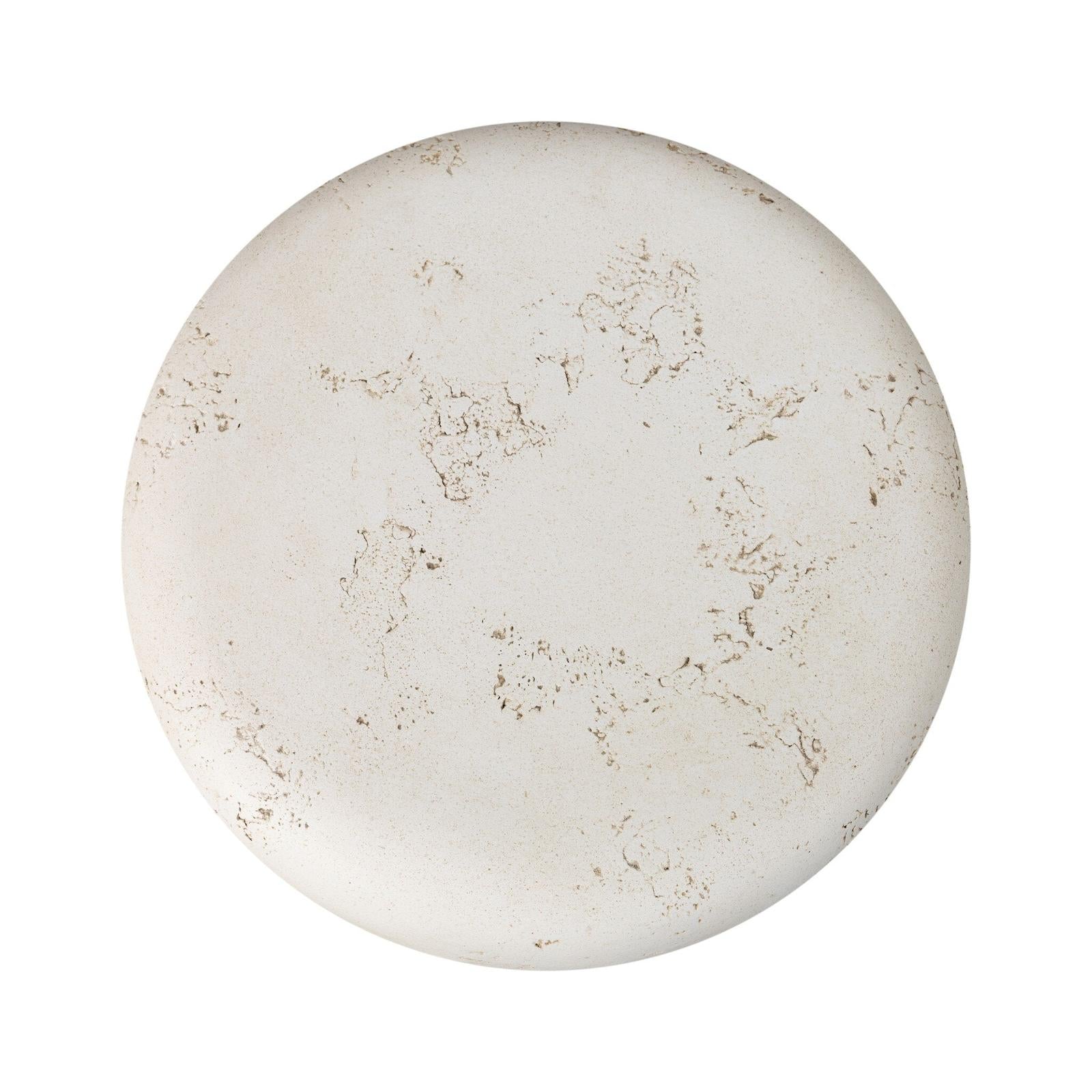 Arati Pedestal - Aged White Concrete