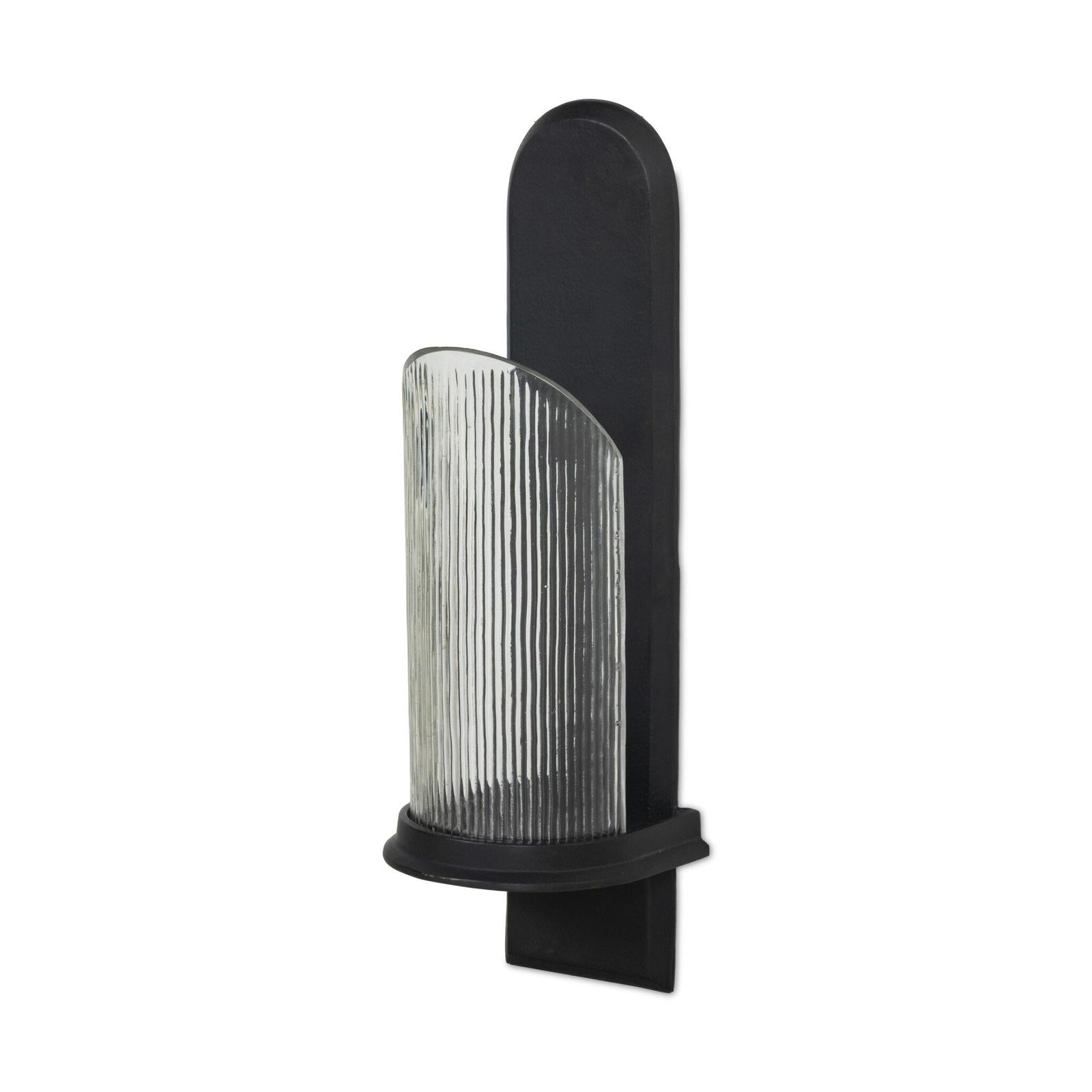 Elorie Wall Mounted Candle Holder Set - Black Antique