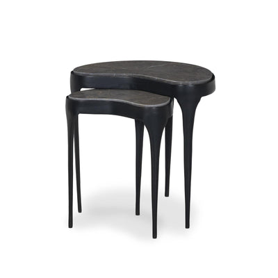 Shayla Nesting End Table - Warm Grey Marble