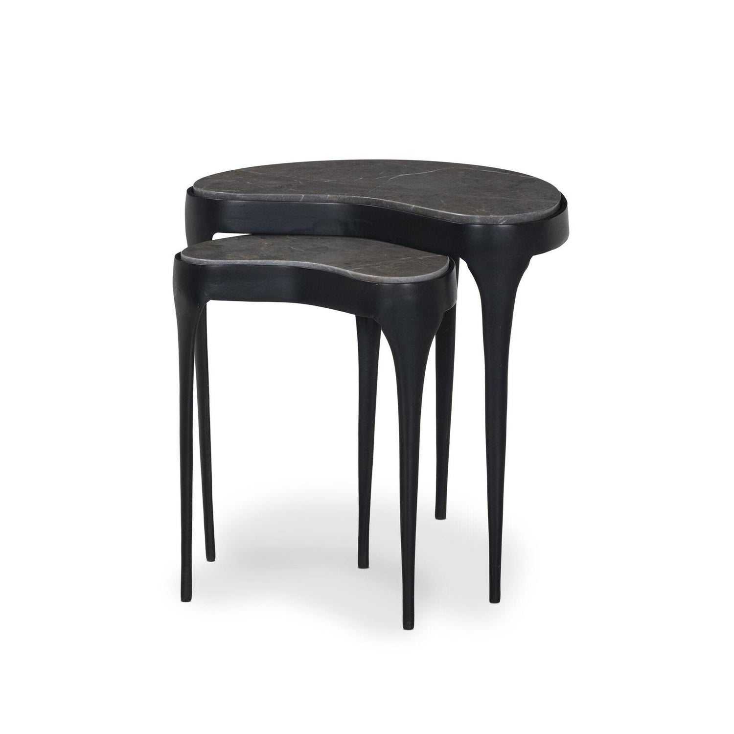 Shayla Nesting End Table - Warm Grey Marble