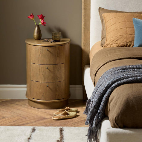 Zoe Nightstand - Warm Natural Oak