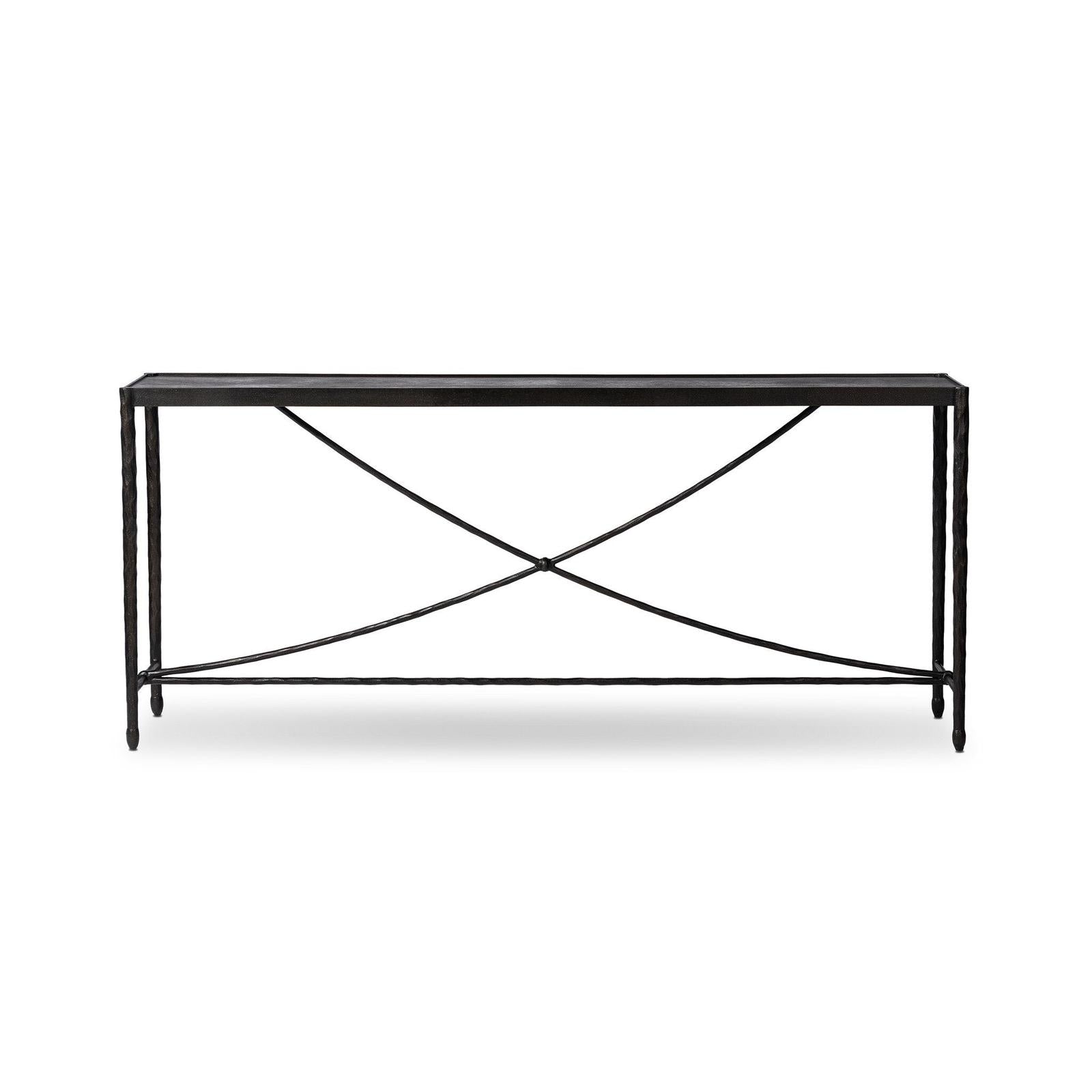 Jade Console Table - Textured Bronze
