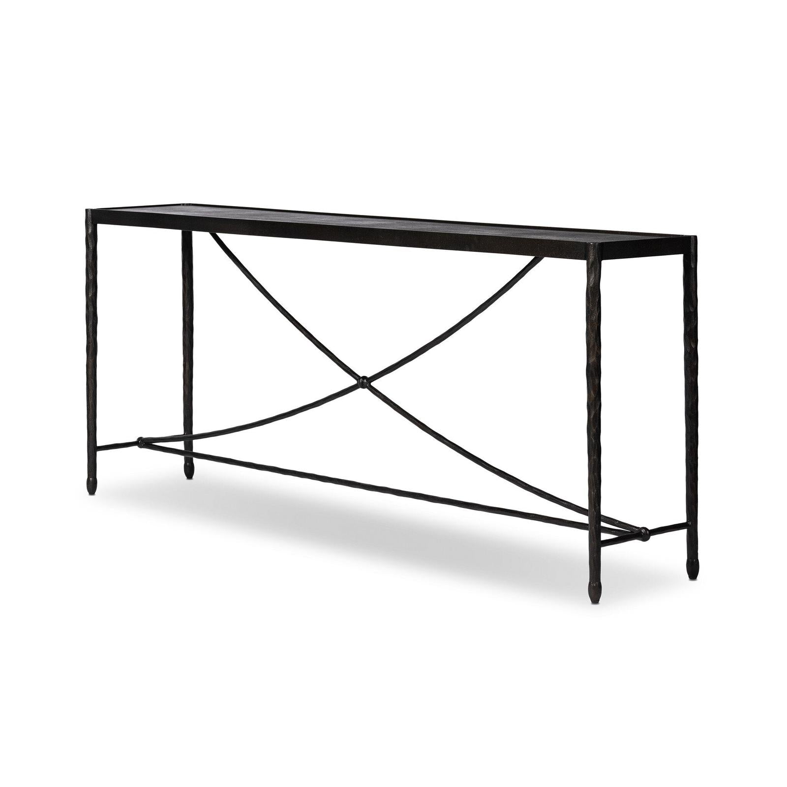 Jade Console Table - Textured Bronze