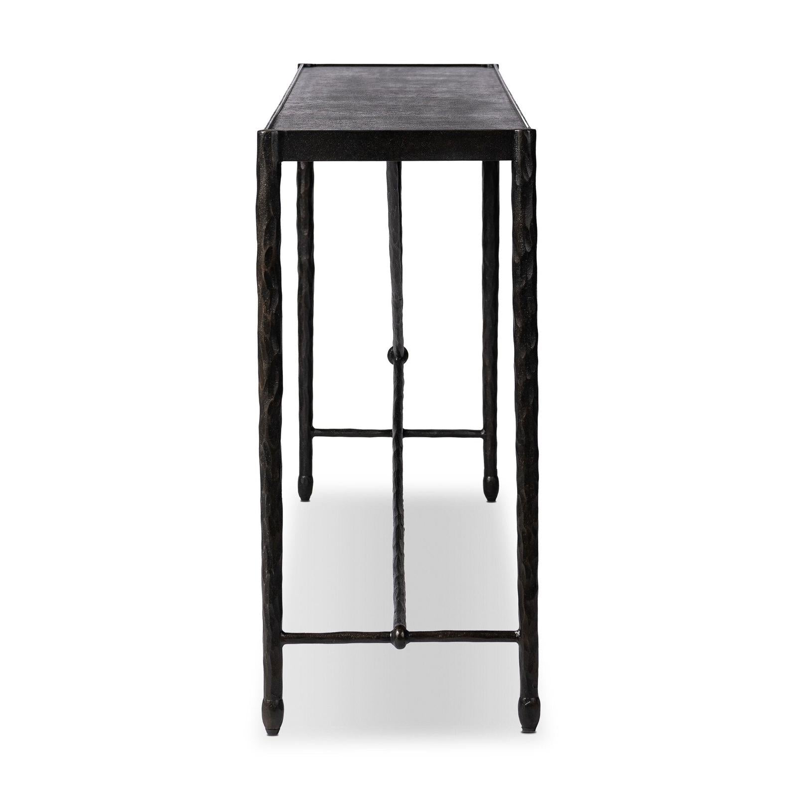 Jade Console Table - Textured Bronze