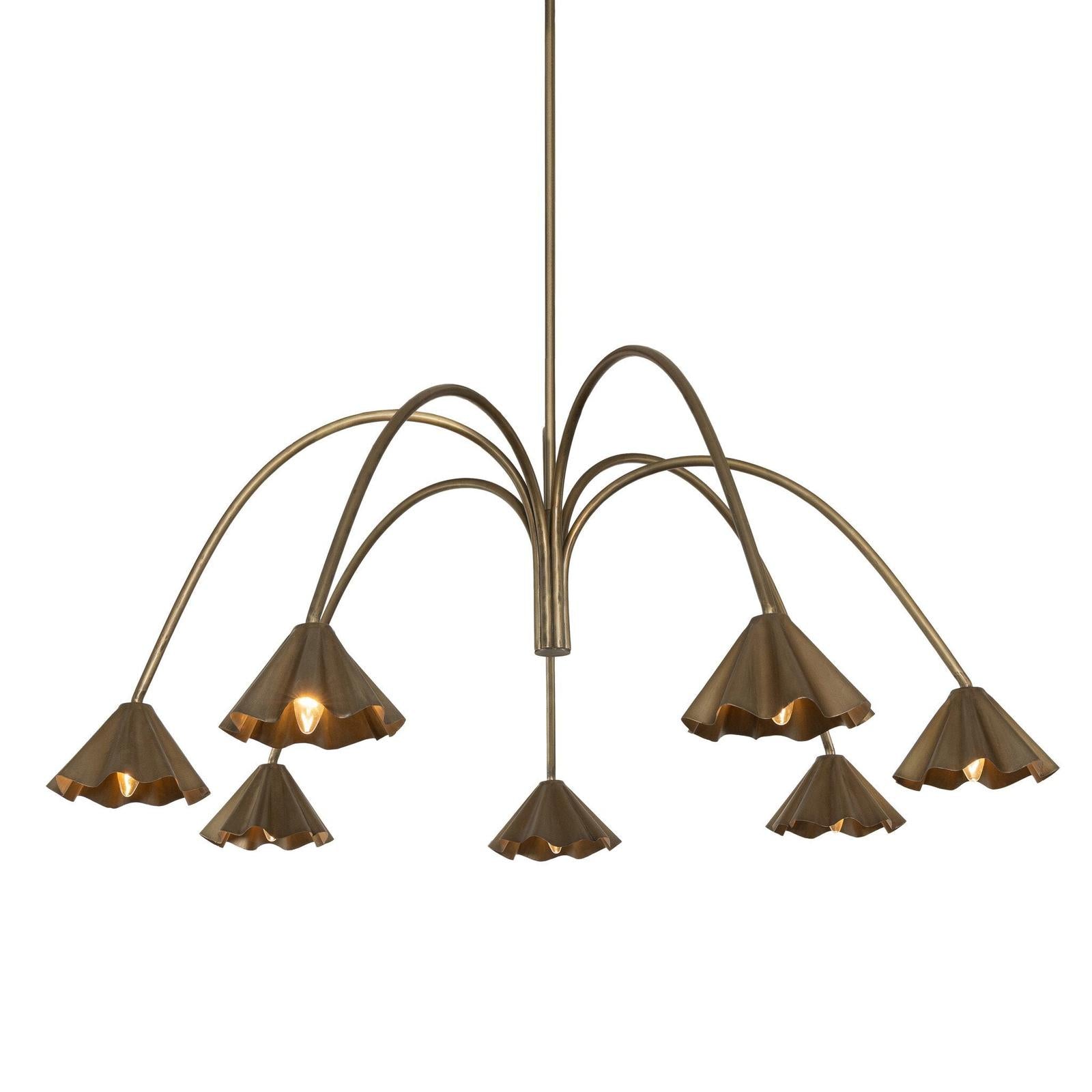 Amabella Chandelier - Aged Antique Brass Iron