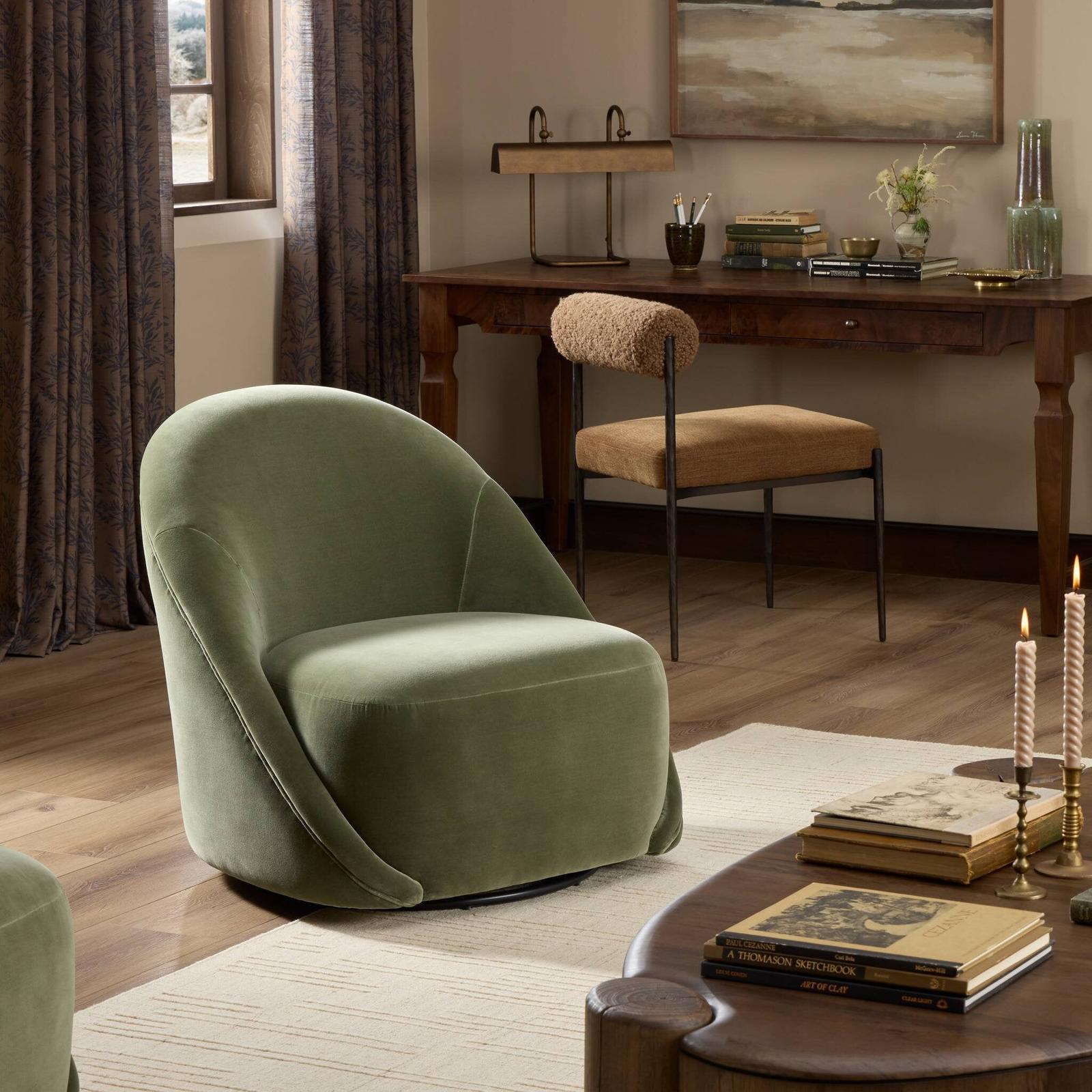 Vereb Swivel Chair - Surrey Sage