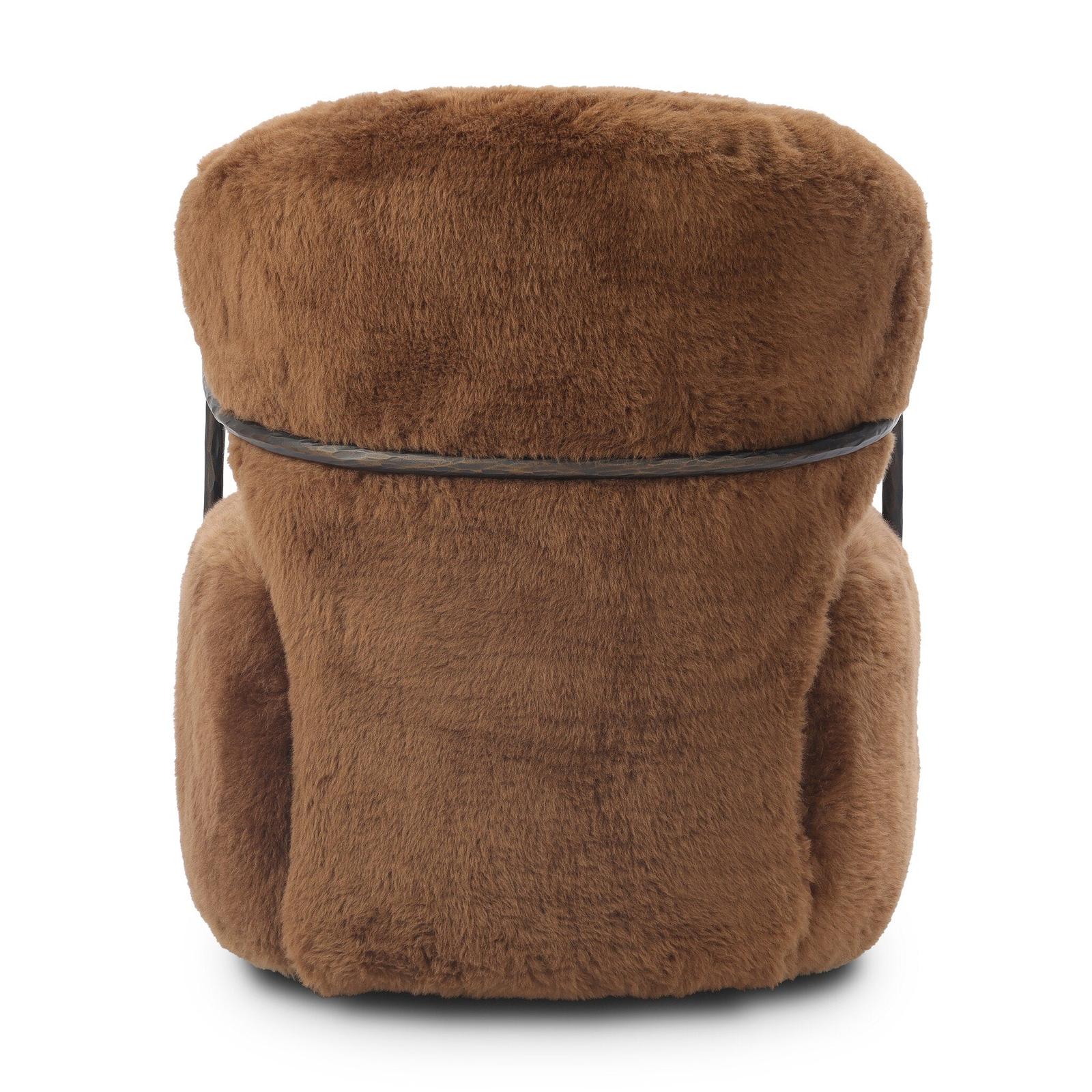 Plath Swivel Chair - Ochre Shearling