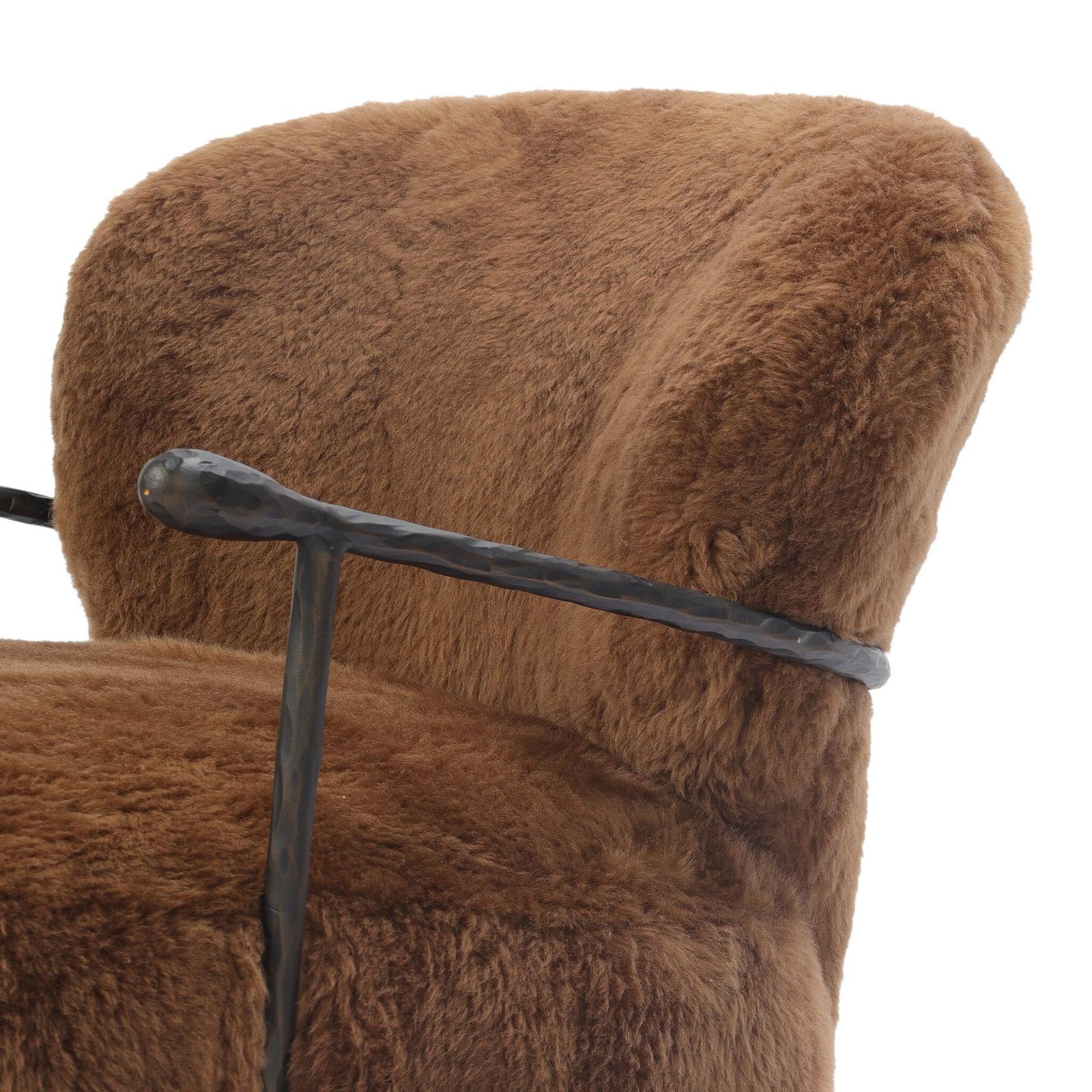 Plath Swivel Chair - Ochre Shearling