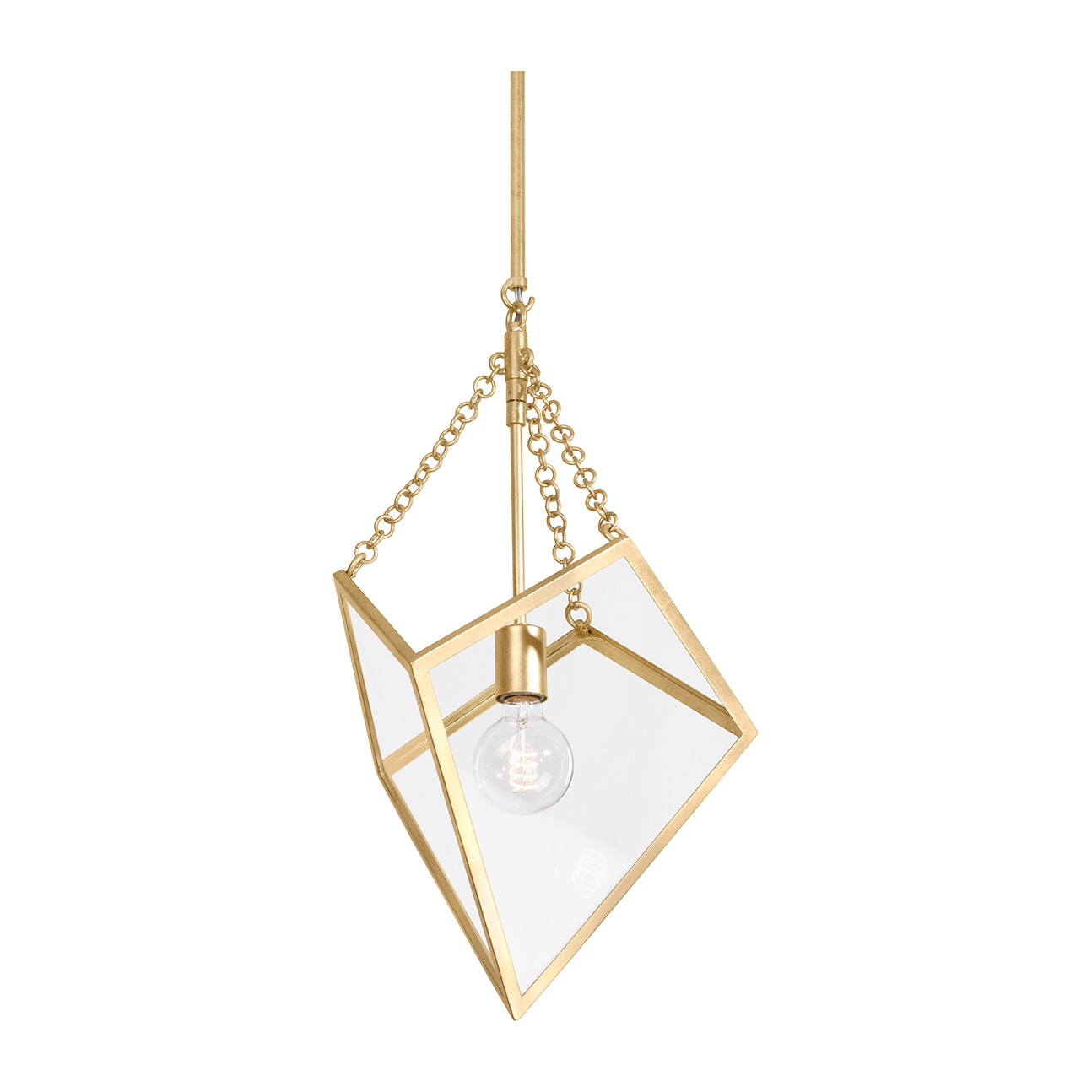 Hudson Valley Lighting Brookfield 1 Light 15.25 inch Vintage Gold Leaf Lantern Ceiling Light