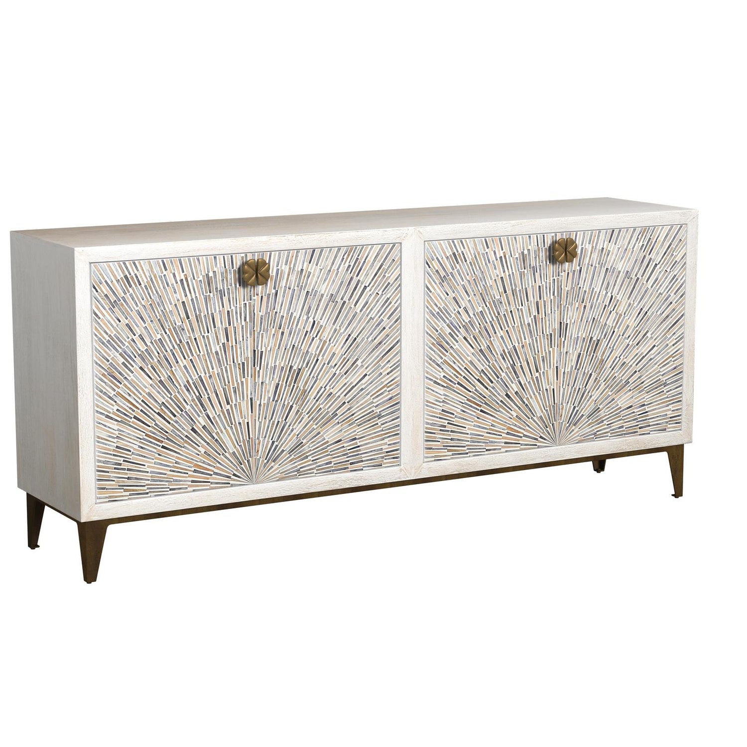 Bassett Mirror Astrid 34" Four Door Sideboard Cabinet