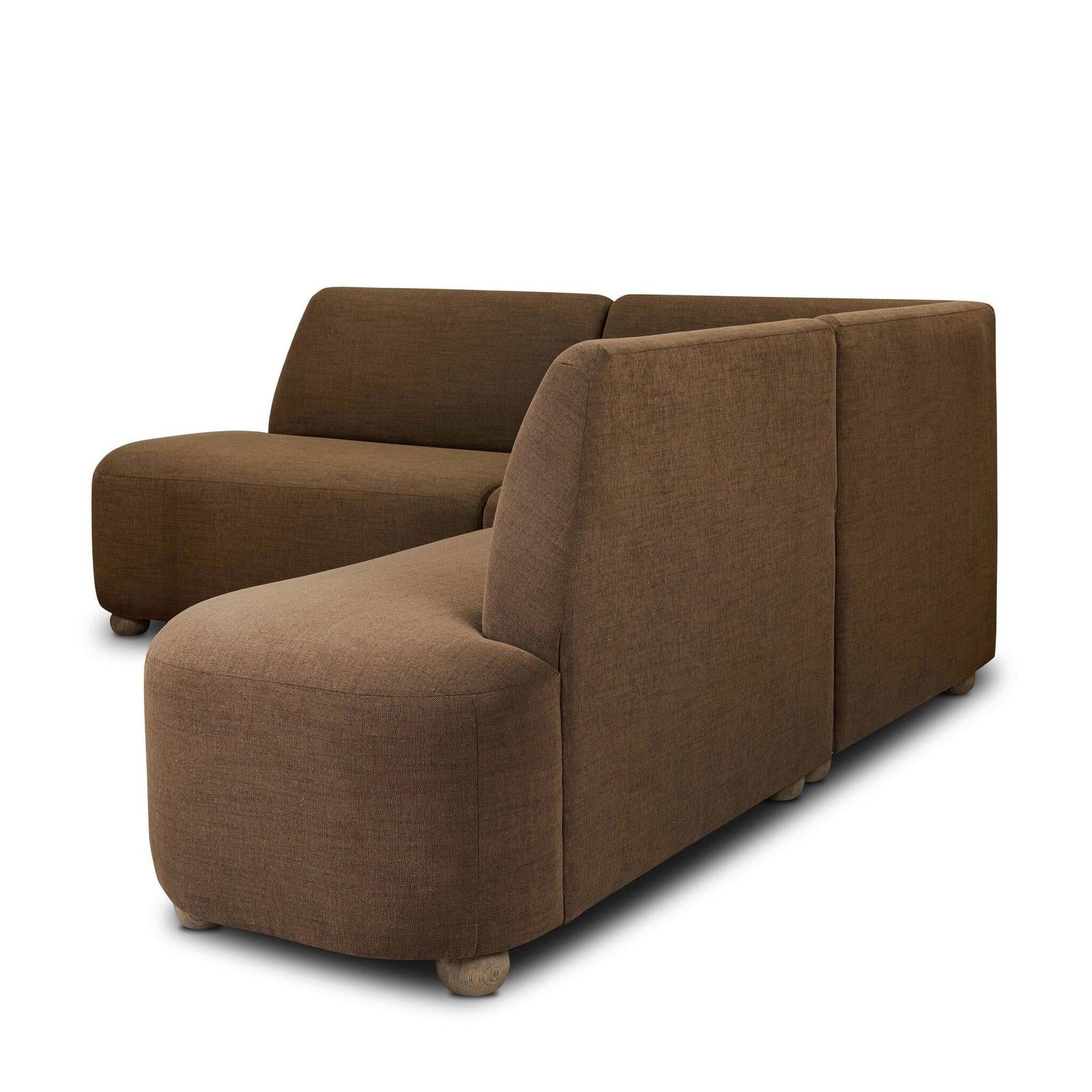 Clemence Dining Banquette L-Shape - Crypton Nomad Mushroom