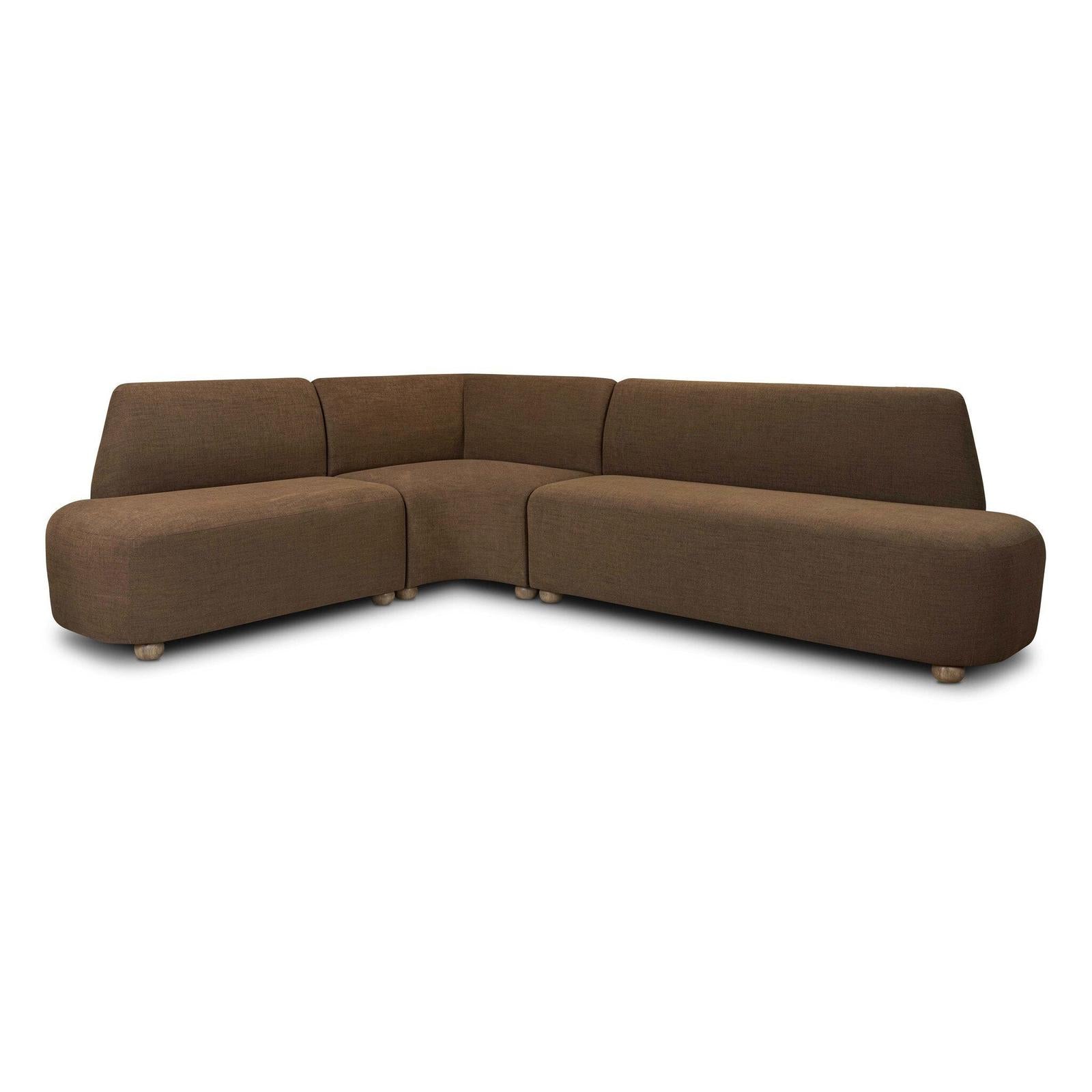 Clemence Dining Banquette L-Shape - Crypton Nomad Mushroom