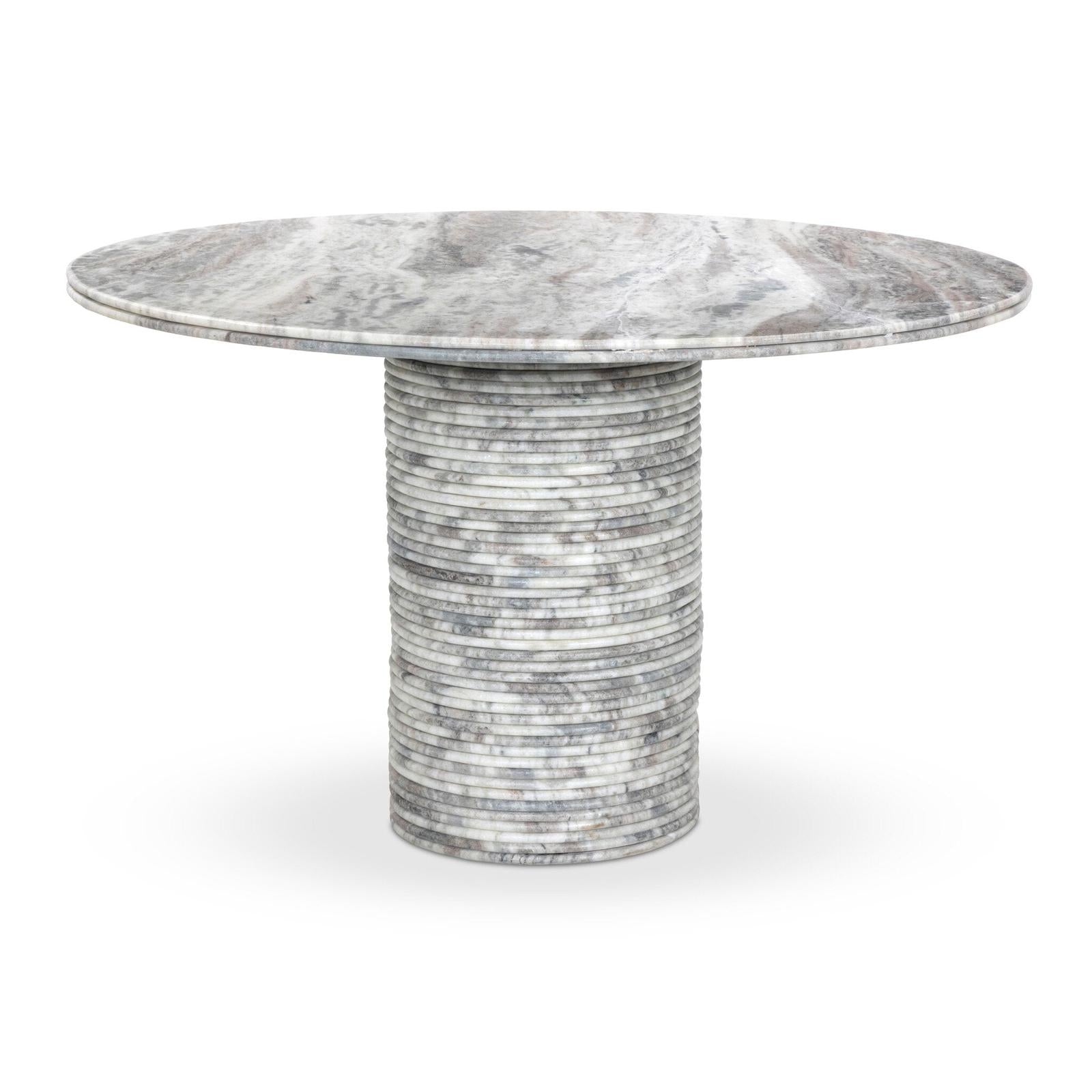Reeves Dining Table - River Grey Marble
